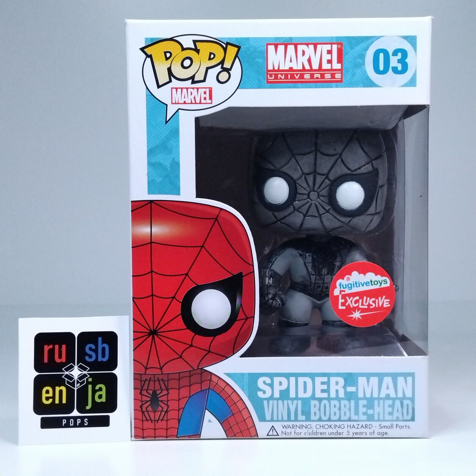 Funko Pop! Marvel Spider-Man Black & White B&W Fugitive Toys Exclusive #03