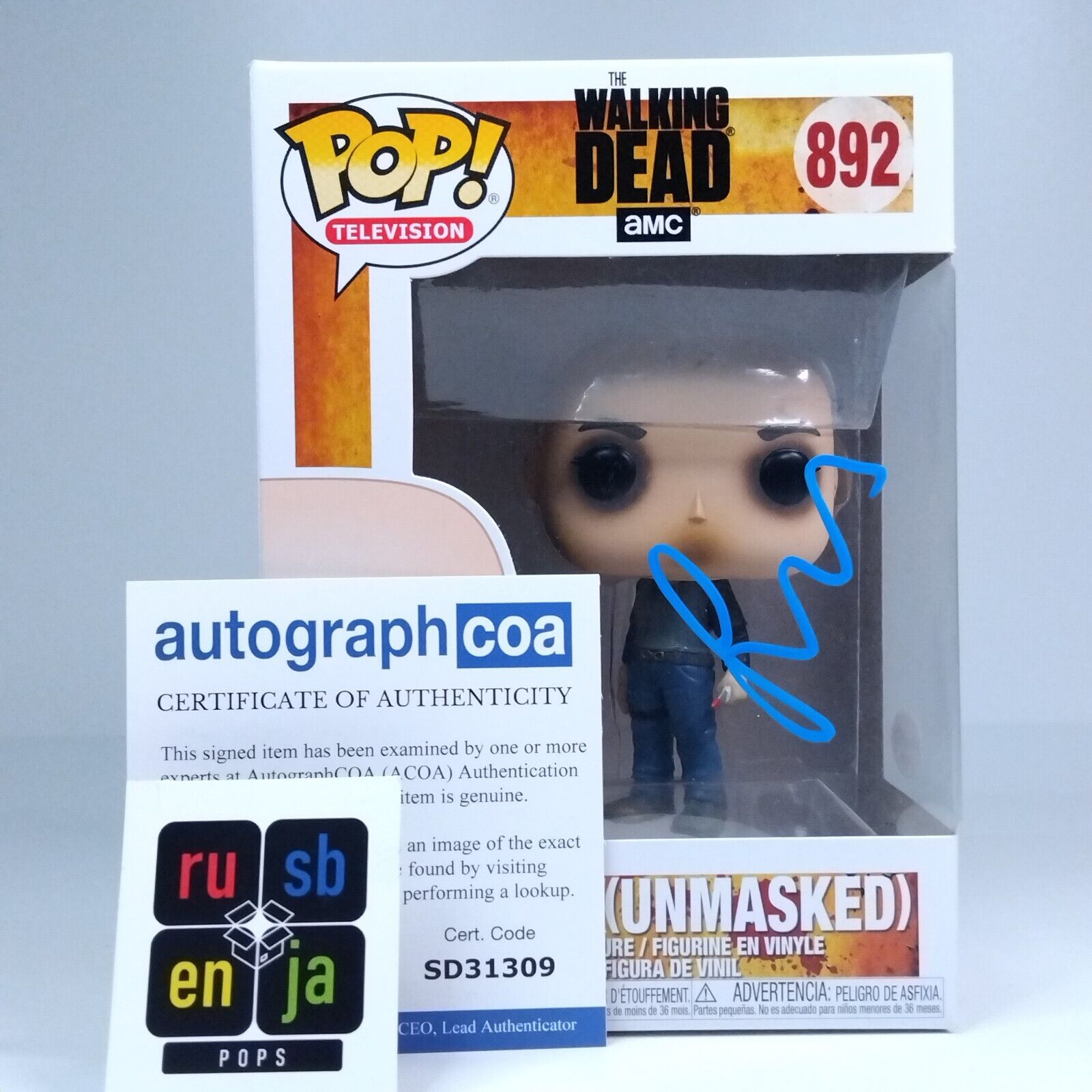 Funko Pop! TV The Walking Dead TWD Alpha Signed Samantha Morton COA #892 WS