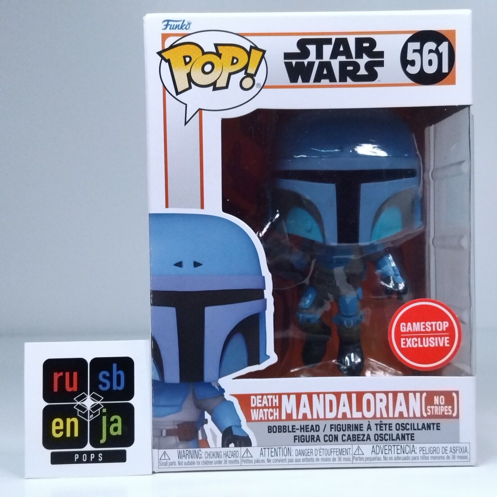 Funko Pop! Star Wars The Mandalorian Death Watch No Stripes Gamestop #561