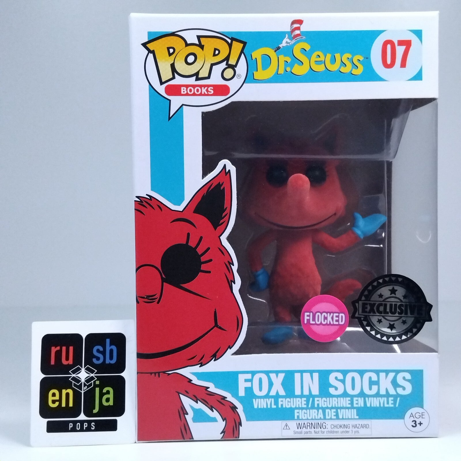 Funko Pop! Books Dr Seuss Fox in Socks Flocked Exclusive #07