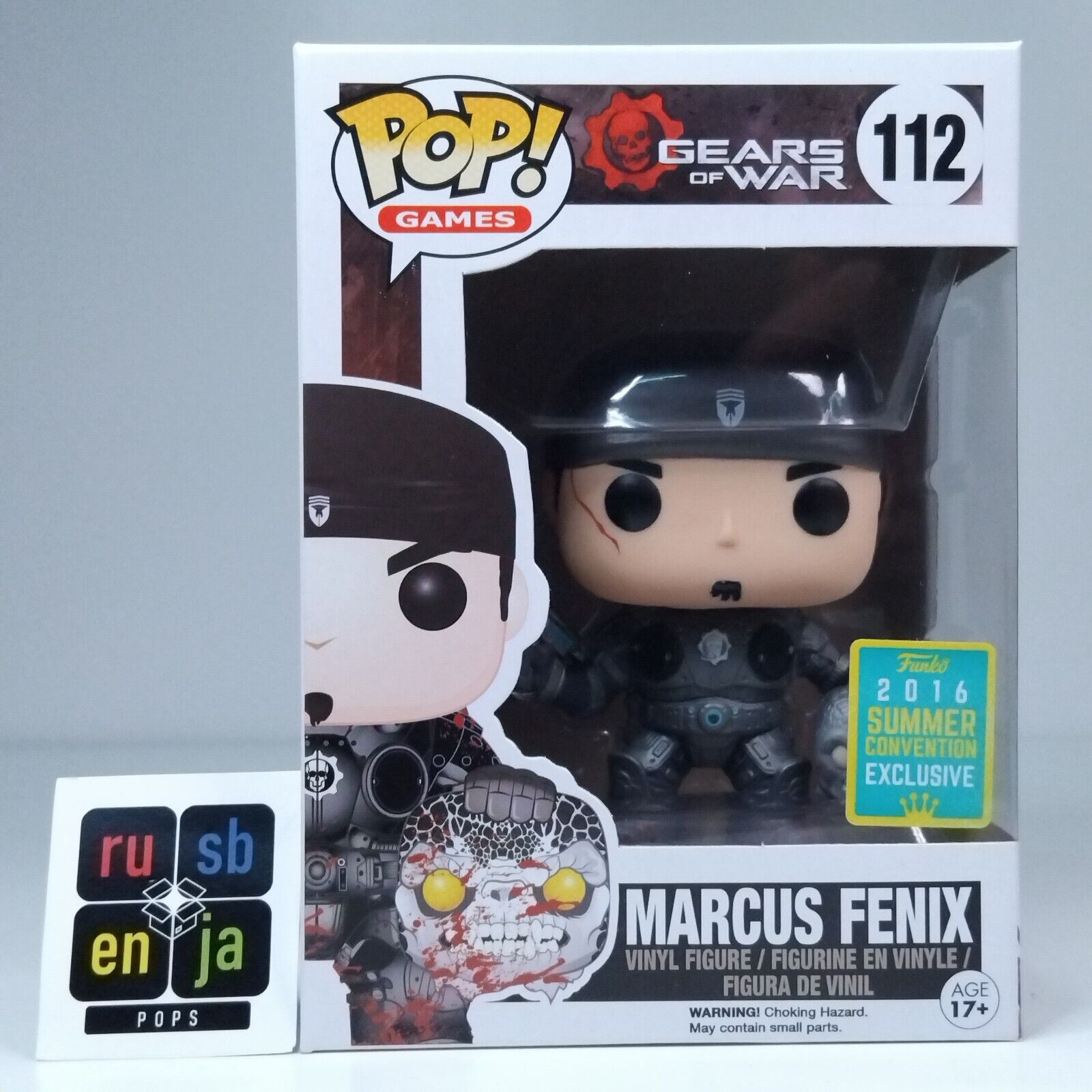 Funko Pop! Games Gears of War Marcus Fenix with Head and Black Lancer #112