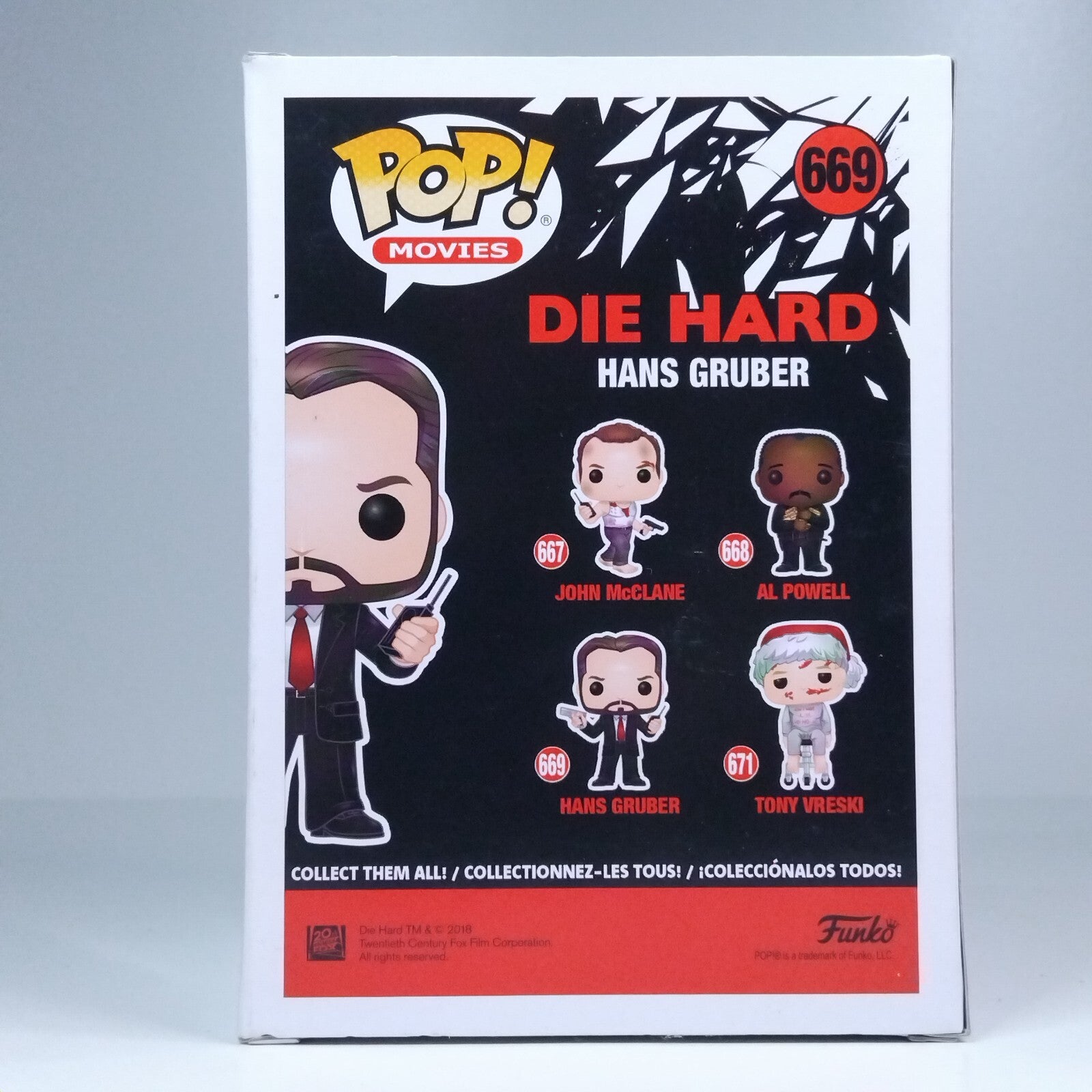 Funko Pop! Movies Die Hard Hans Gruber #669 BOX DAMAGE