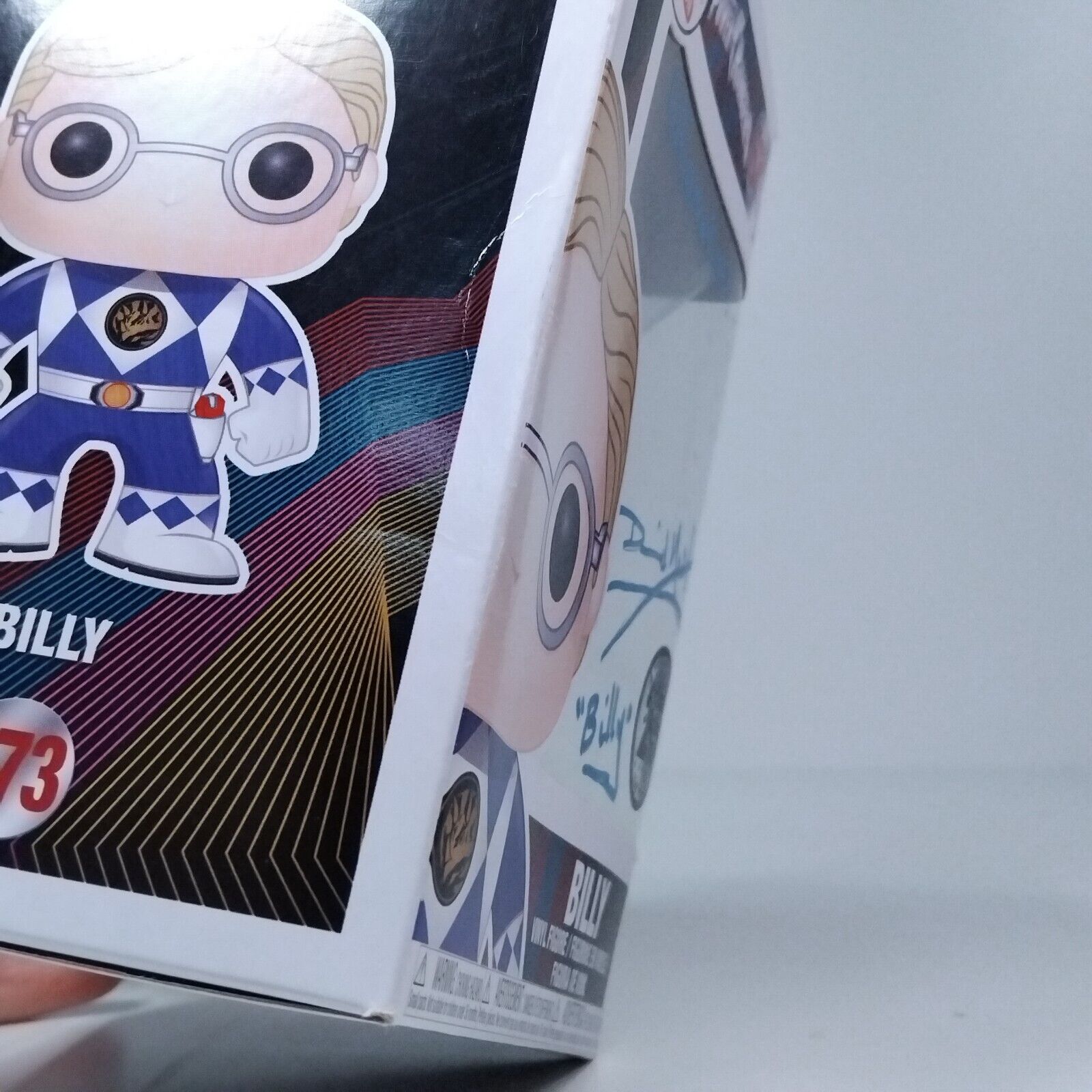 Funko Pop! TV Retro Power Rangers Billy Signed w/Quote David Yost COA #673
