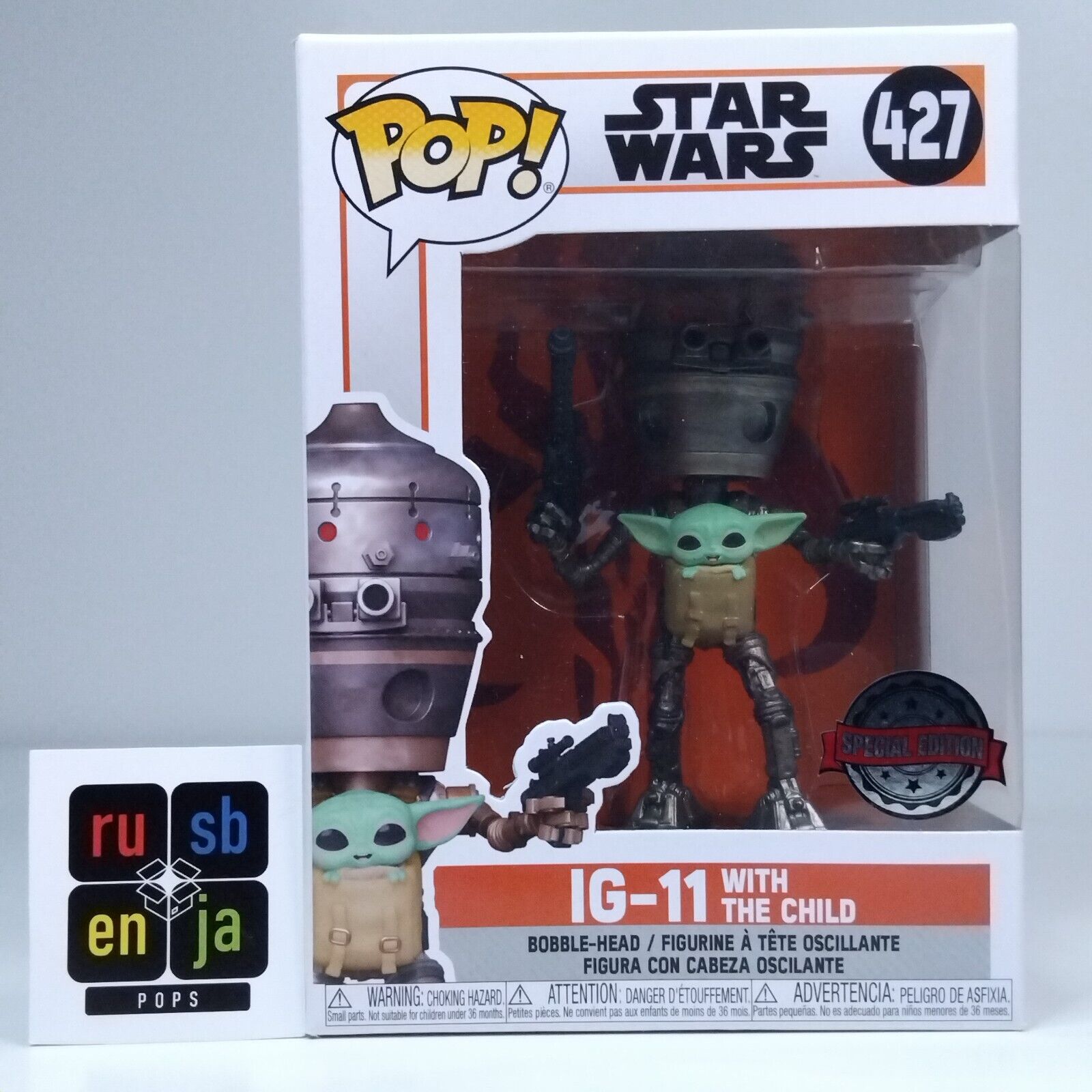 Funko Pop! Star Wars The Mandalorian IG-11 with The Child Special Edition #427