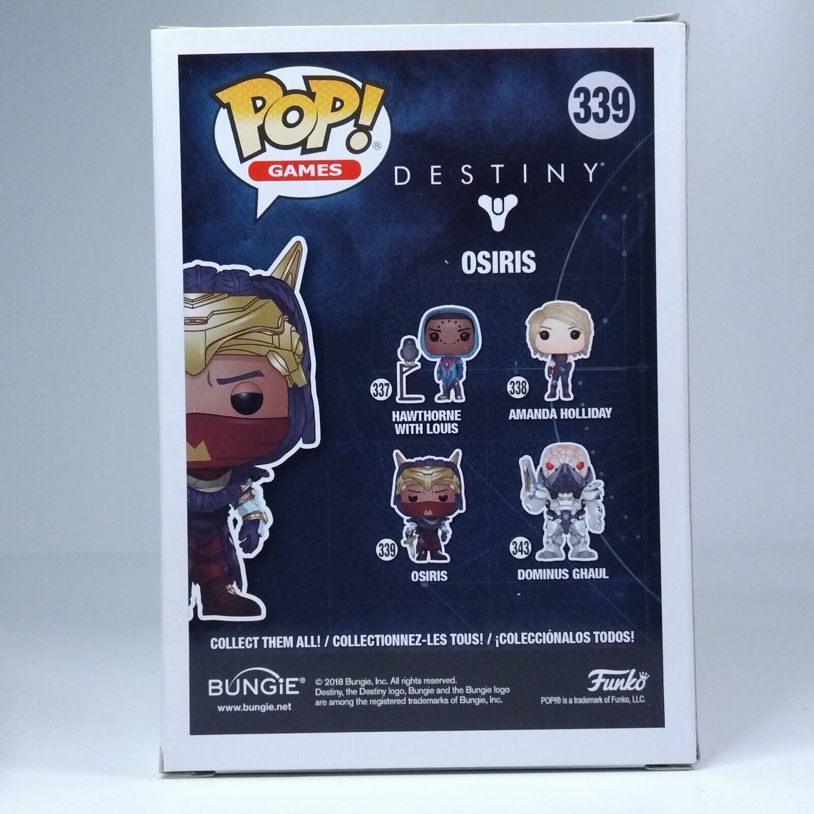 Funko Pop! Games Destiny Osiris Gold Bundie Store Edition #339 BOX DAMAGE