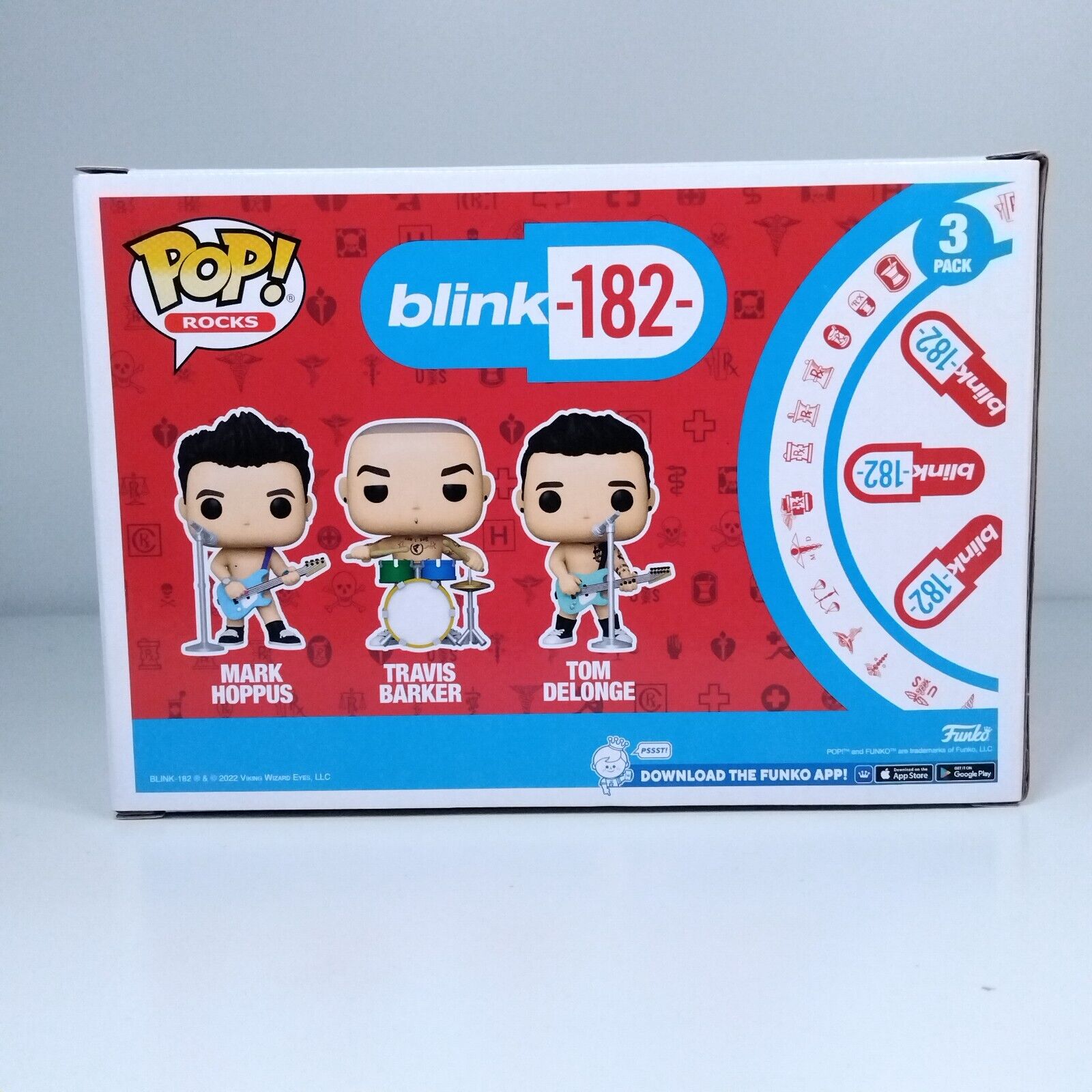 Funko Pop! Rocks Music Blink 182 Mark Hoppus Travis Barker Tom Delonge 3 Pack