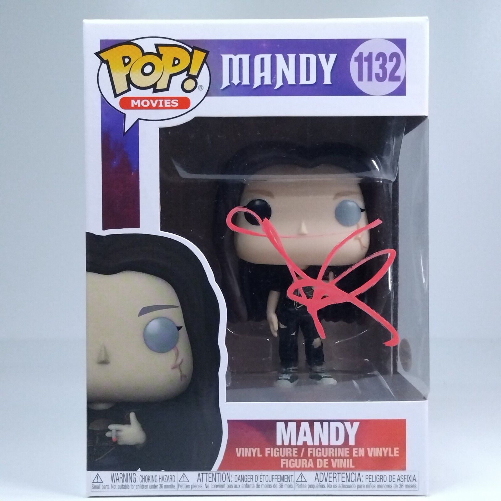 Funko Pop! Movies Horror Mandy Signed Andrea Riseborough COA #1132 WS