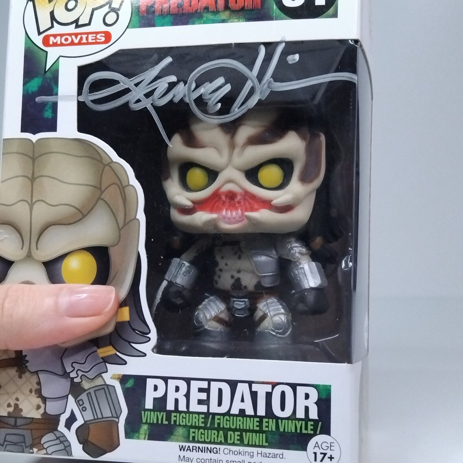 Funko Pop! Movies Predator Signed Lance Henriksen COA #31 BOX DAMAGE