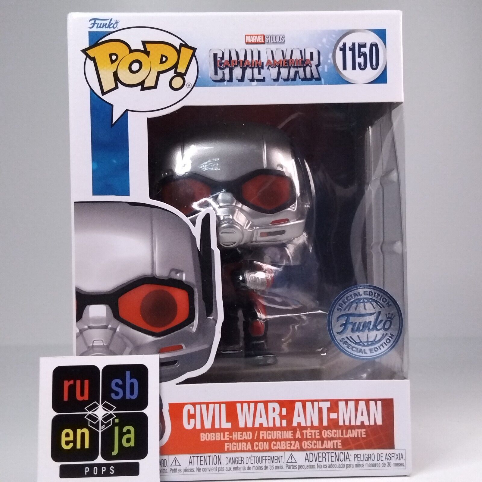 Funko Pop! Marvel Captain America Civil War Ant-Man Special Edition #1150