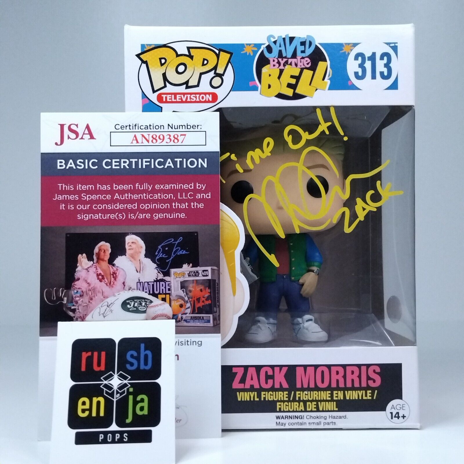 Funko Pop! TV Saved By the Bell Zack Morris Signed Mark-Paul Gosselaar COA #313