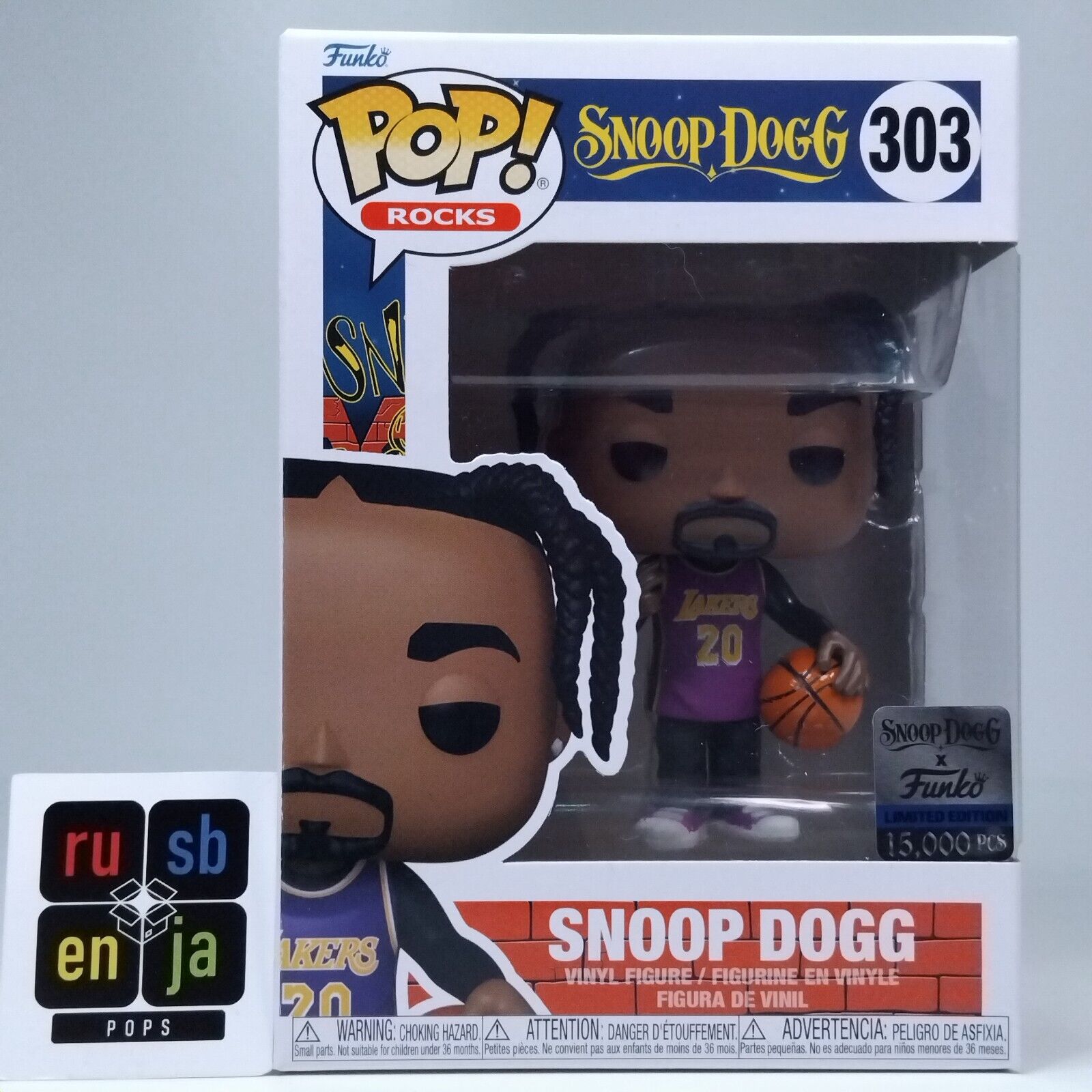Funko Pop! Music Rocks Snoop Dogg Lakers Jersey 15,000 Pcs #303