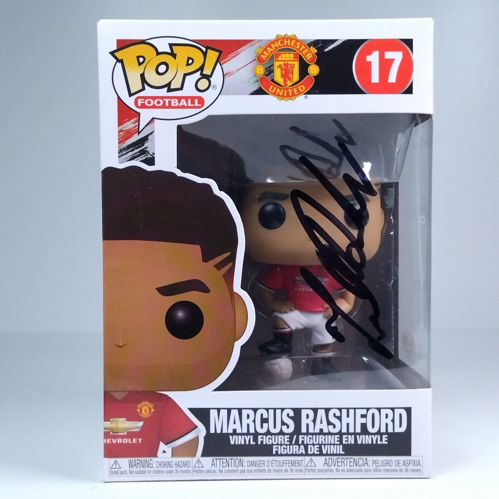 Funko Pop! Sports Football Manchester United Signed Marcus Rashford COA #17 WS