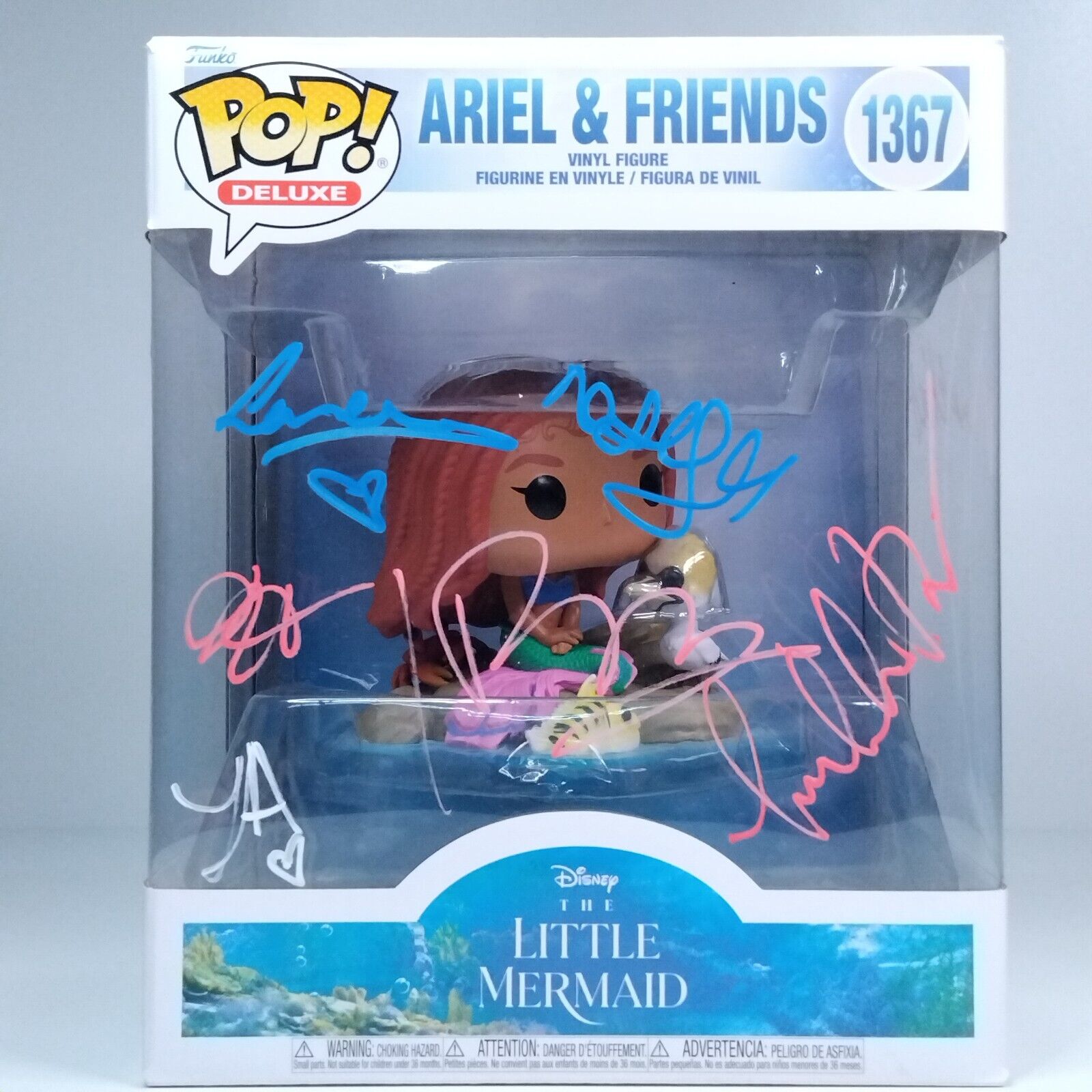 Funko Pop! Disney Little Mermaid Ariel 7 x Signed Javier Bardem & More COA #1367