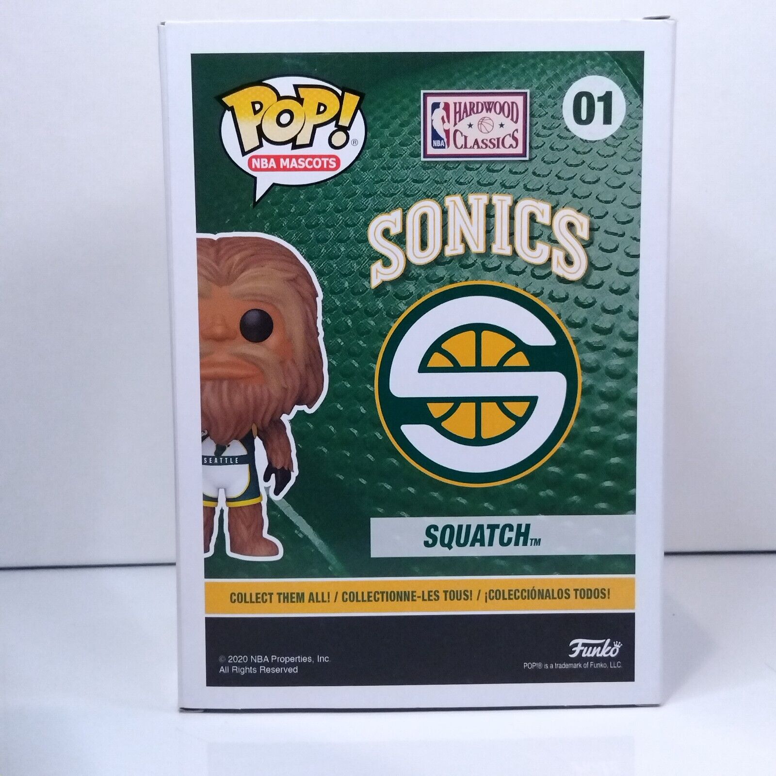 Funko Pop! Sports NBA Sonics Squatch Signed Shawn Kemp COA #01