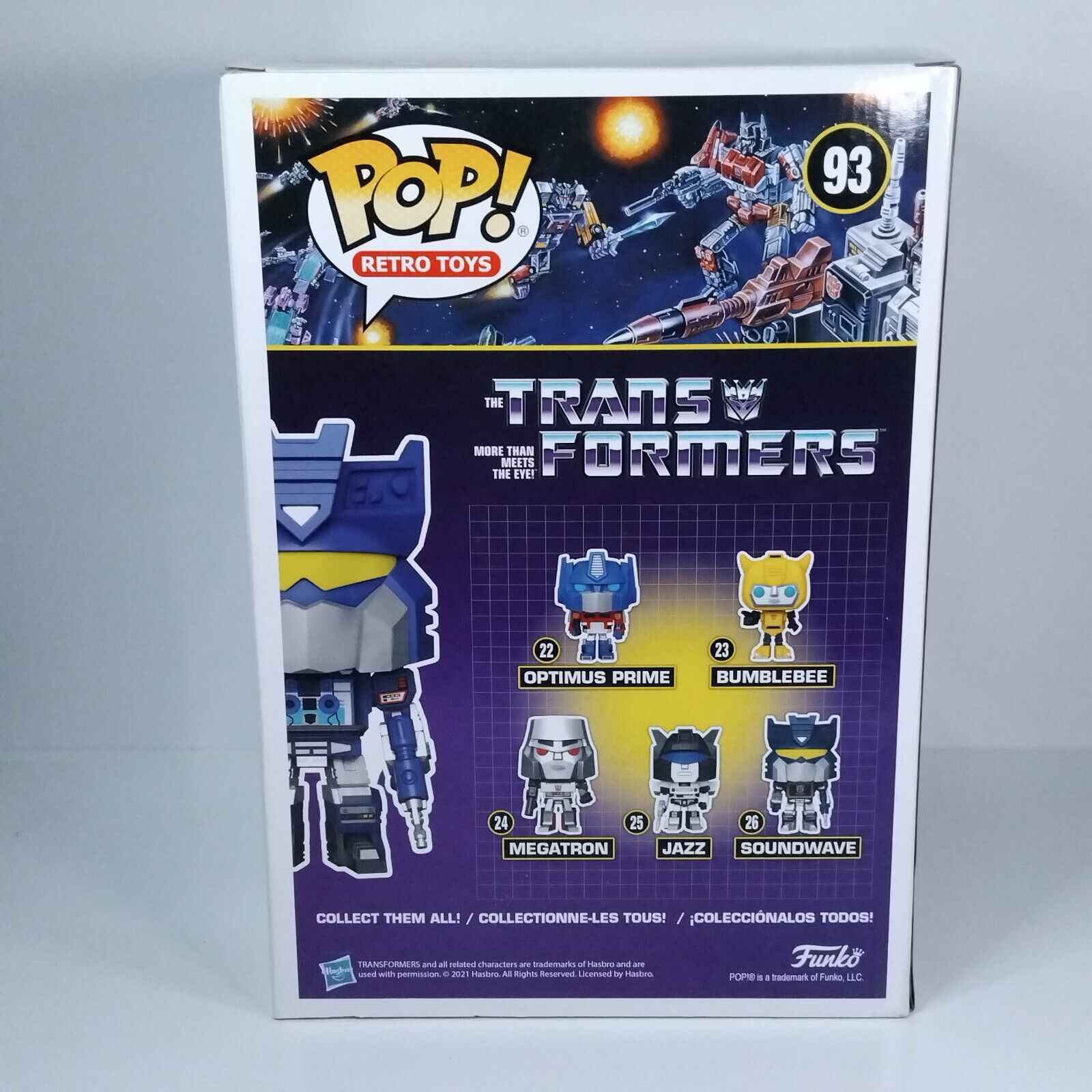 Funko Pop! Retro Toys Transformers Soundwave with Tapes 10" Inch #93