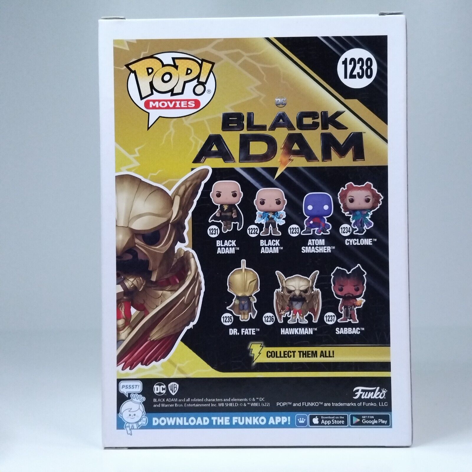 Funko Pop! DC Heroes Black Adam Hawkman Signed Aldis Hodge COA #1238 WS