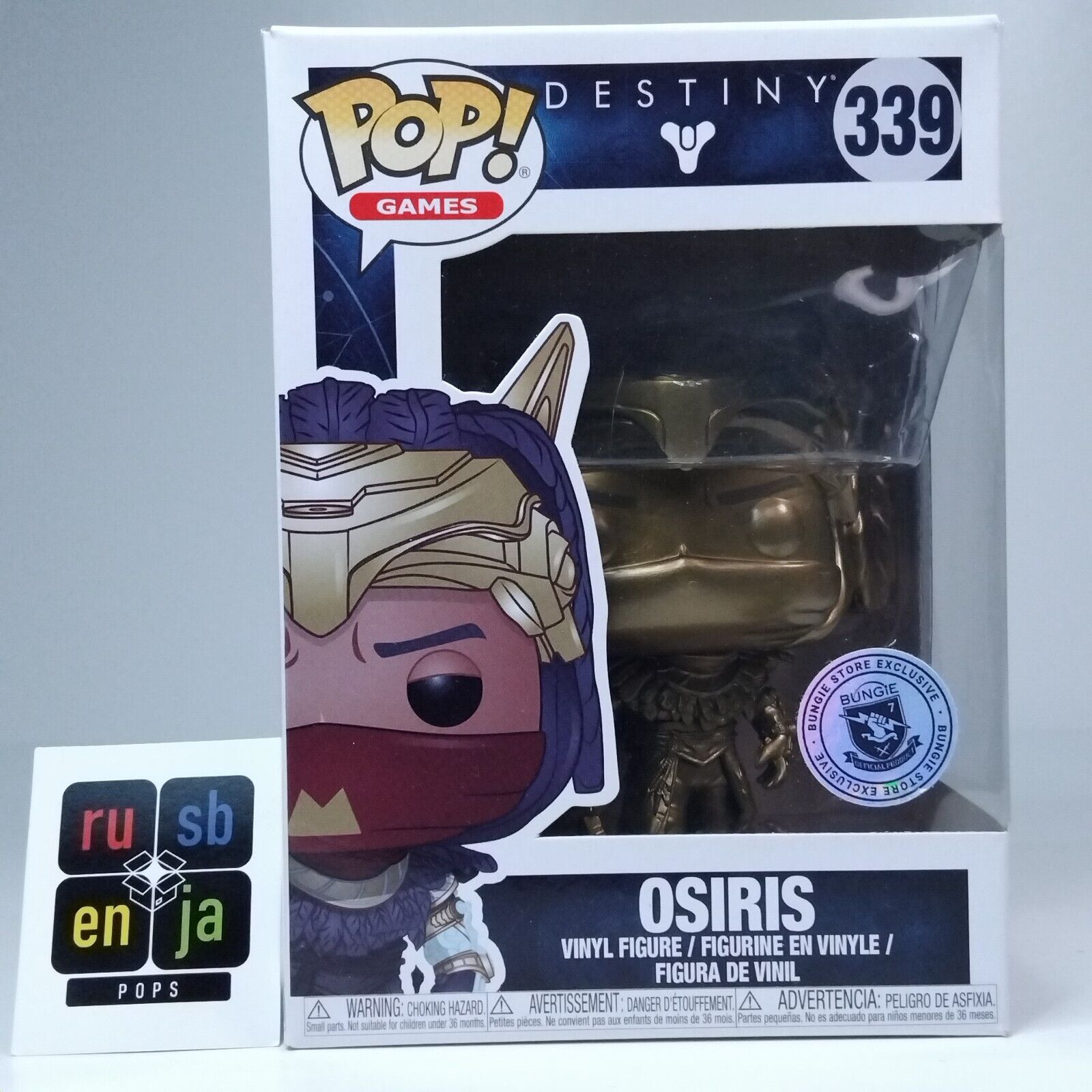 Funko Pop! Games Destiny Osiris Gold Bundie Store Edition #339 BOX DAMAGE