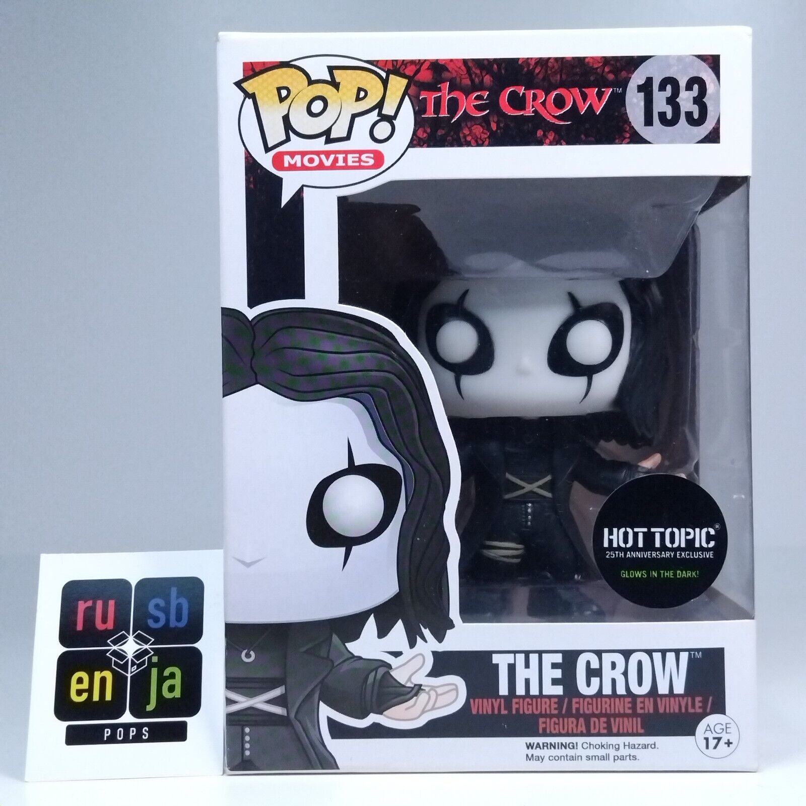 Funko Pop! Movies Horror The Crow Hot Topic Glows in Dark #133