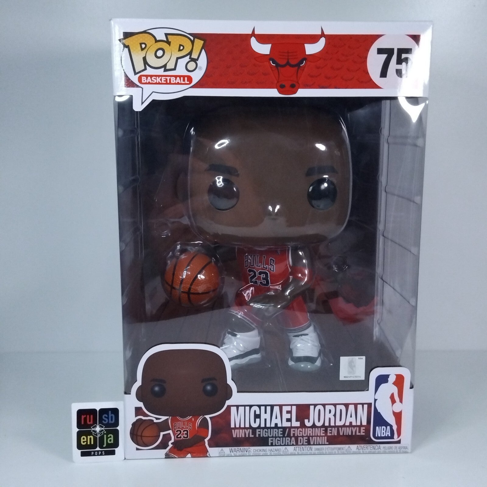 Funko Pop! Sports NBA Basketball Chicago Bulls Michael Jordan 10" Inch #75