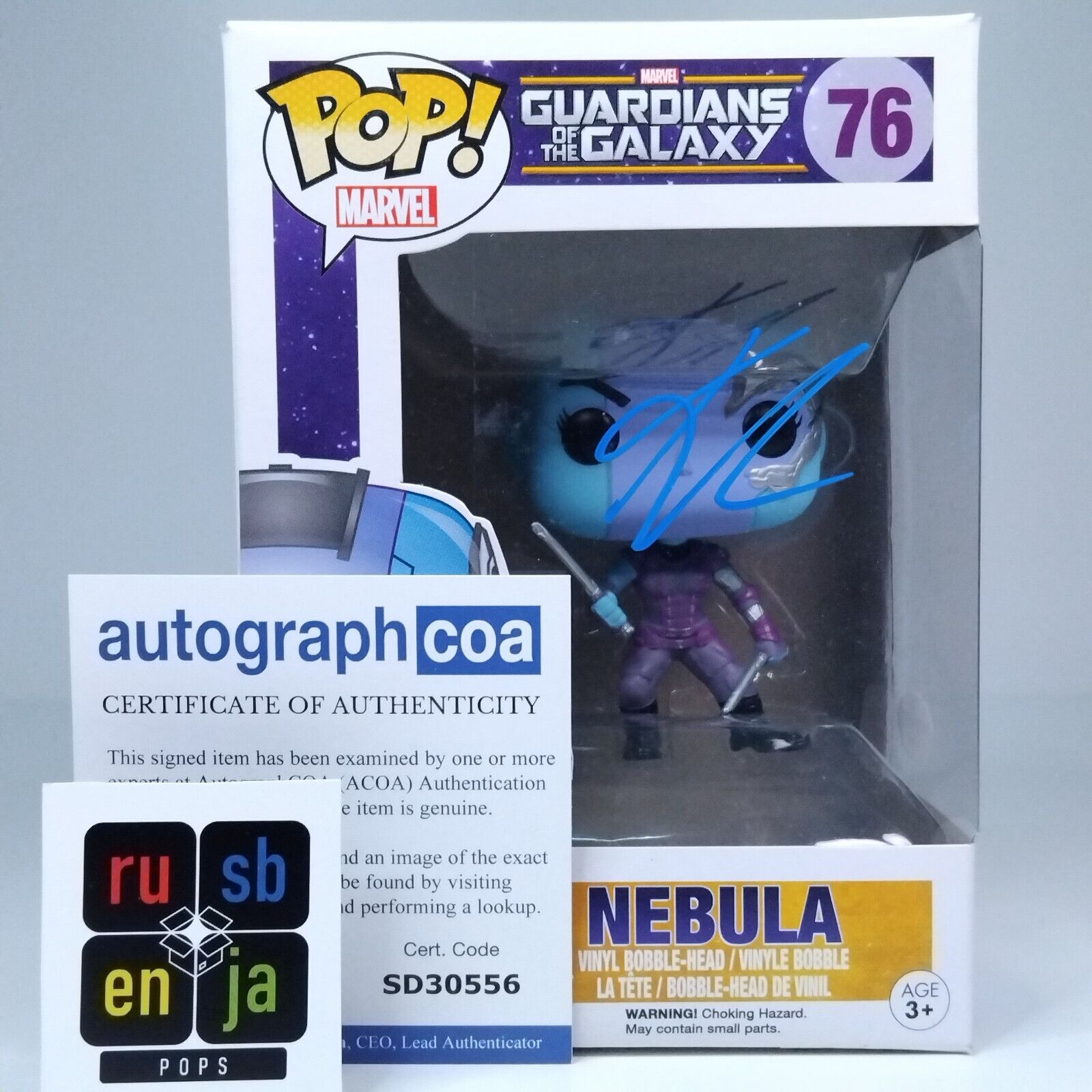 Funko Pop! Marvel Guardians of the Galaxy Nebula Signed Karen Gillan COA #76 WS