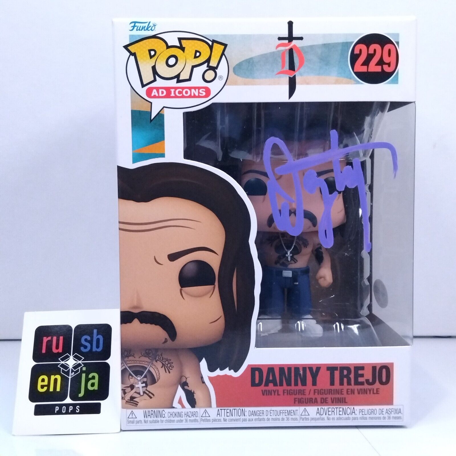 Funko Pop! Ad Icons Danny Trejo Signed COA #229 WS