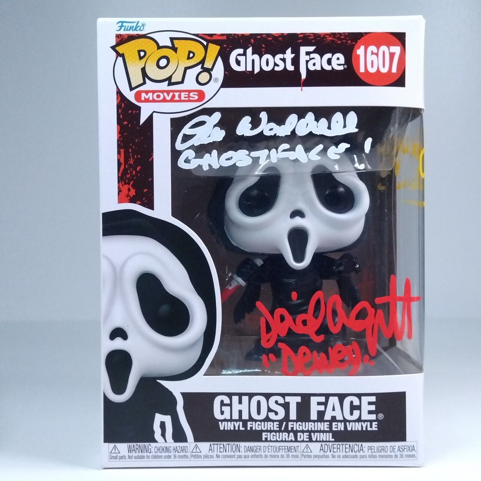 Funko Pop! Ghost Face 3x Signed Joseph Whipp Lee Waddell David Arquette #1607 WS