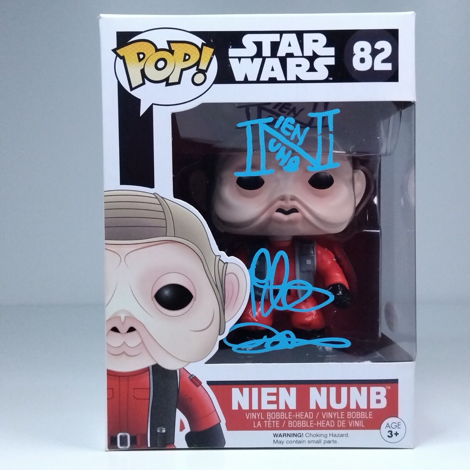 Funko Pop! Star Wars Nien Nunb Signed Mike Quinn COA #82 WS