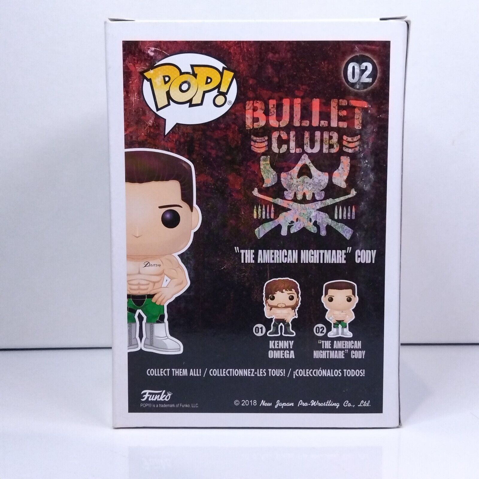 Funko Pop! New Japan Wrestling American Nightmare Cody Rhodes Signed COA #02 WS