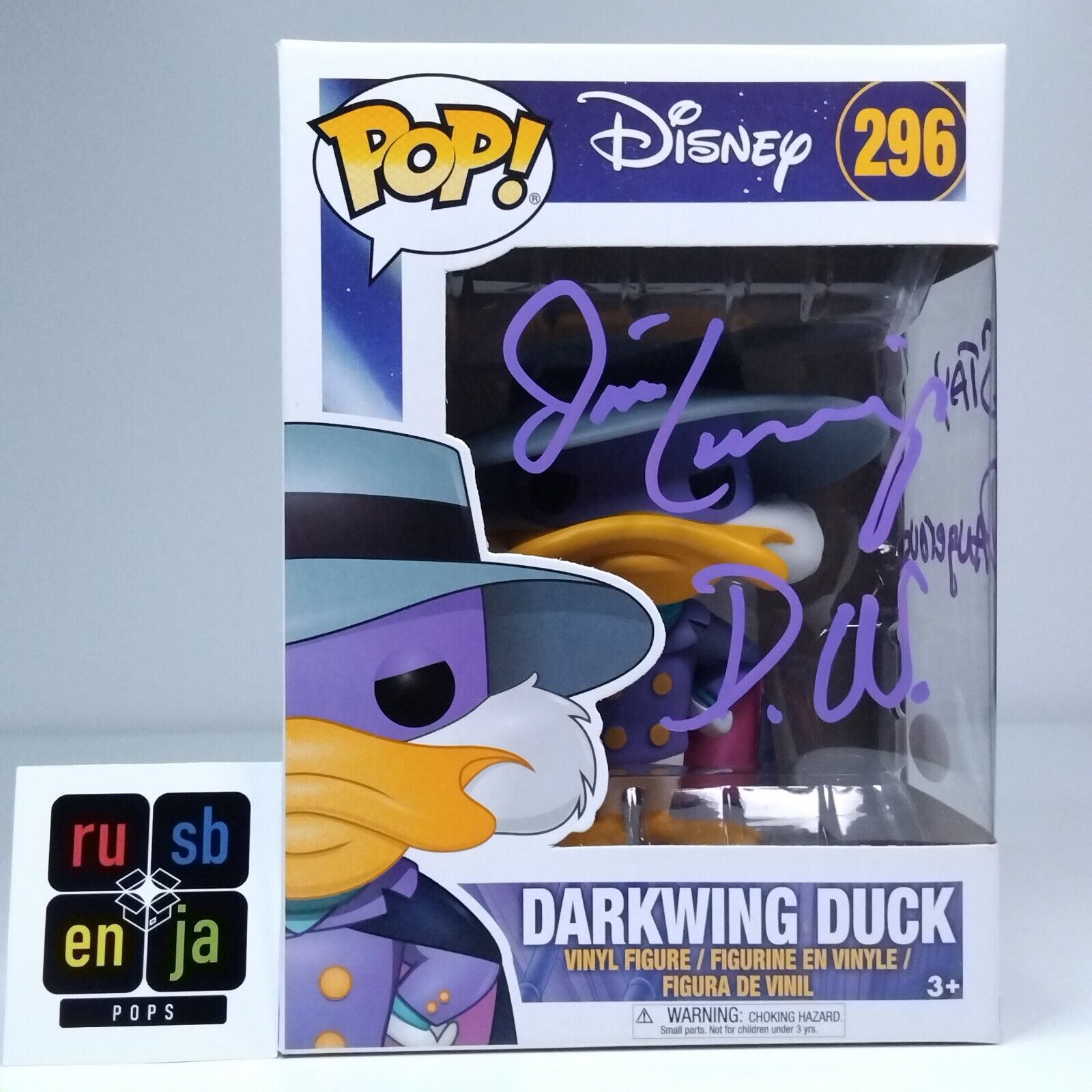 Funko Pop! Disney Darkwing Duck Signed Jim Cummings COA #296