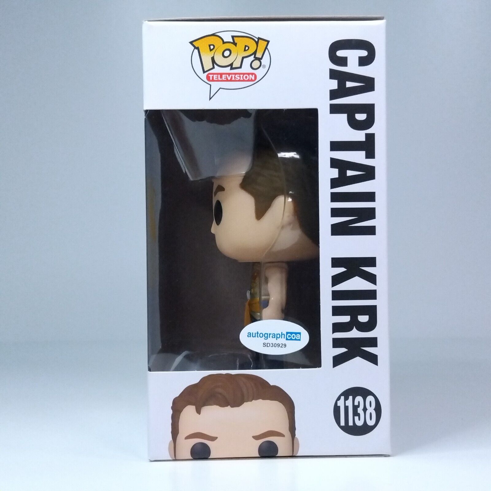 Funko Pop! TV Star Trek Captain Kirk Signed Paul Wesley COA #1138 WS