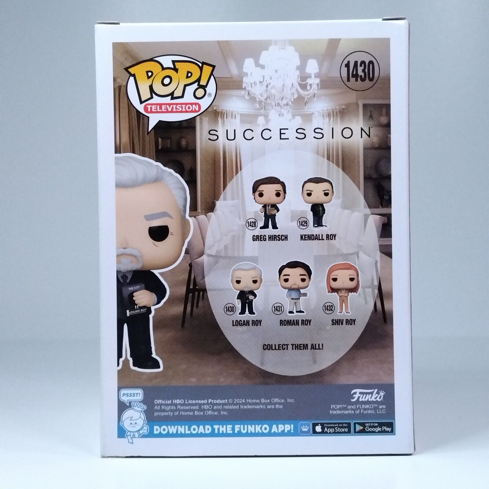 Funko Pop! TV Succession Logan Roy Signed Brian Cox COA #1430 WS