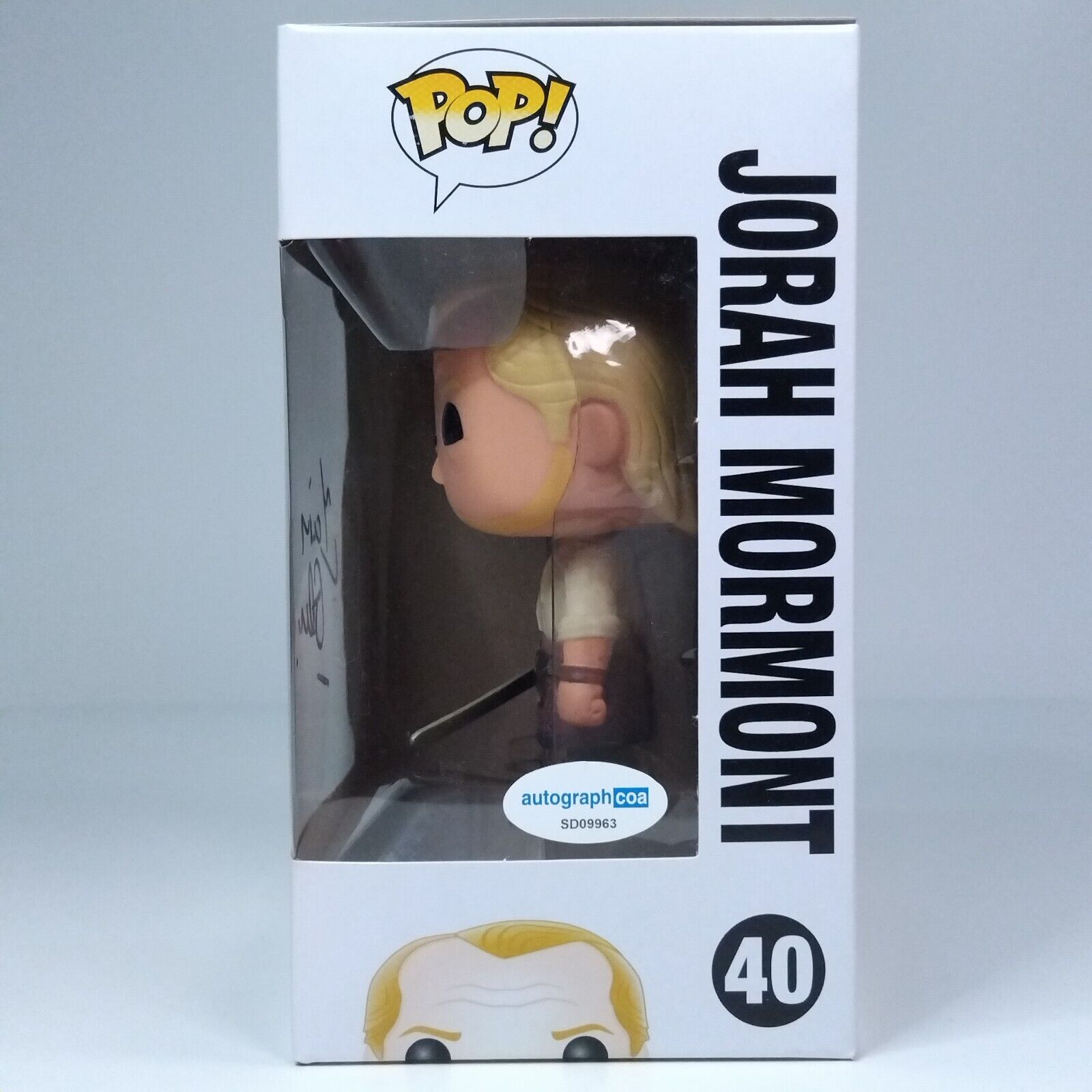 Funko Pop! TV Game of Thrones Jorah Mormont Iain Glen COA #40