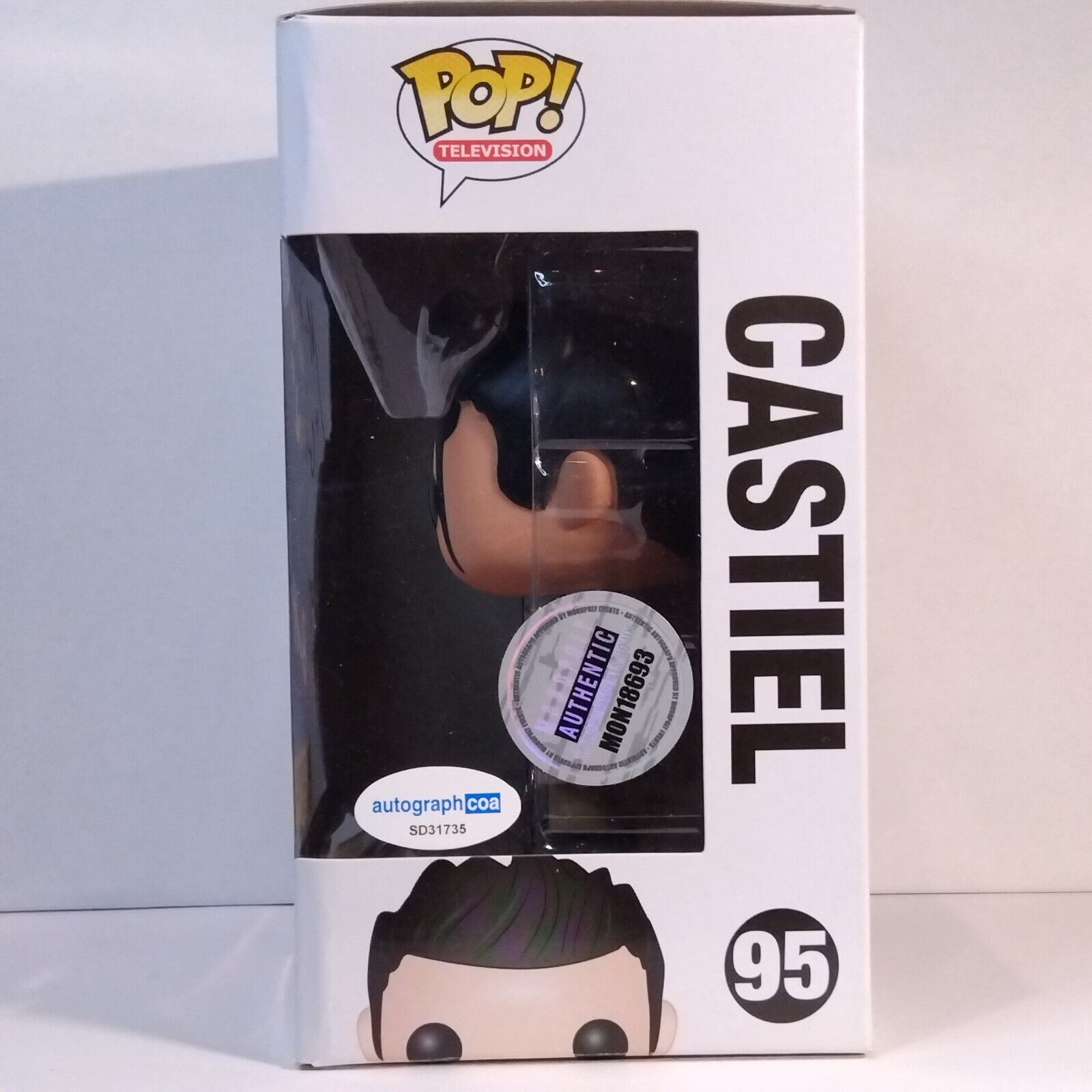 Funko Pop! TV Supernatural Castiel Signed Misha Collins COA #95