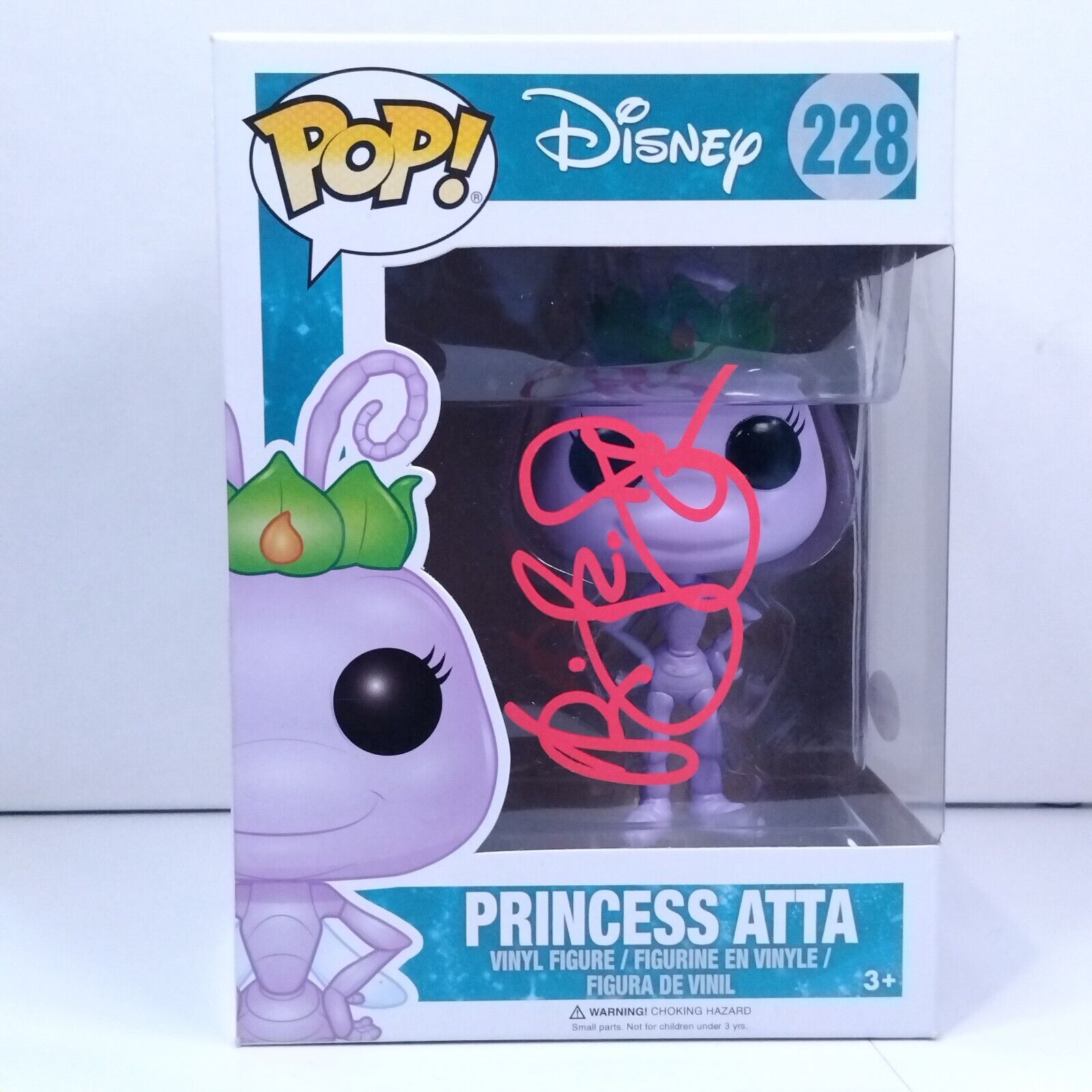 Funko Pop! Disney Bugs Life Princess Atta Signed Julia Louis-Dreyfus COA #228 WS