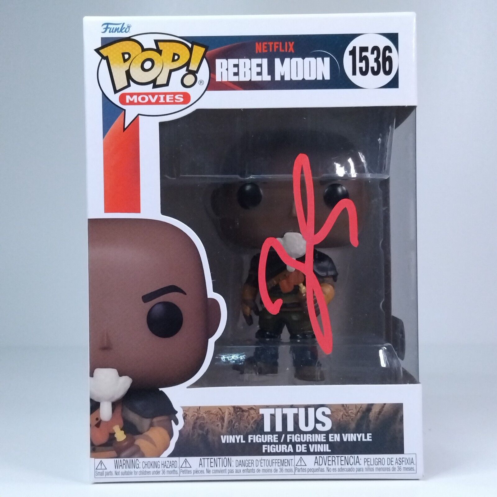 Funko Pop! Movies Rebel Moon Titus Signed Zack Snyder COA #1536 WS