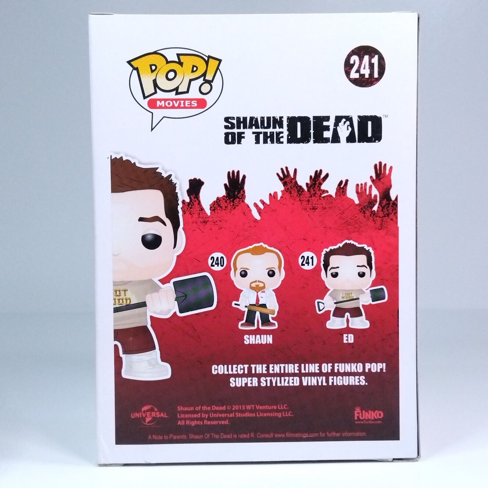 Funko Pop! Movies Horror Shaun of the Dead Bloody Ed Signed Nick Frost COA #241