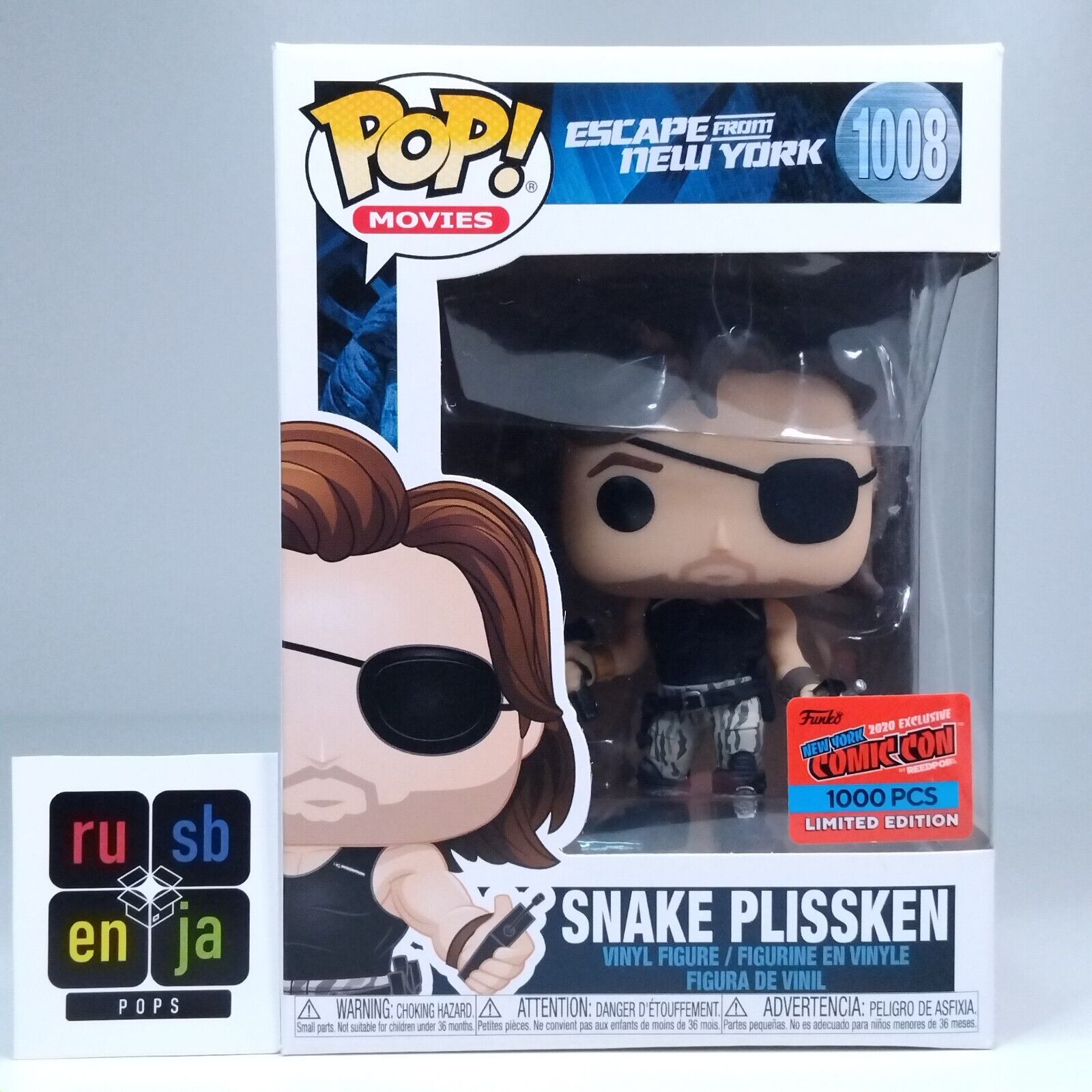 Funko Pop! Movies Escape from New York Snake Plissken NYCC 1,000 Pcs #1008