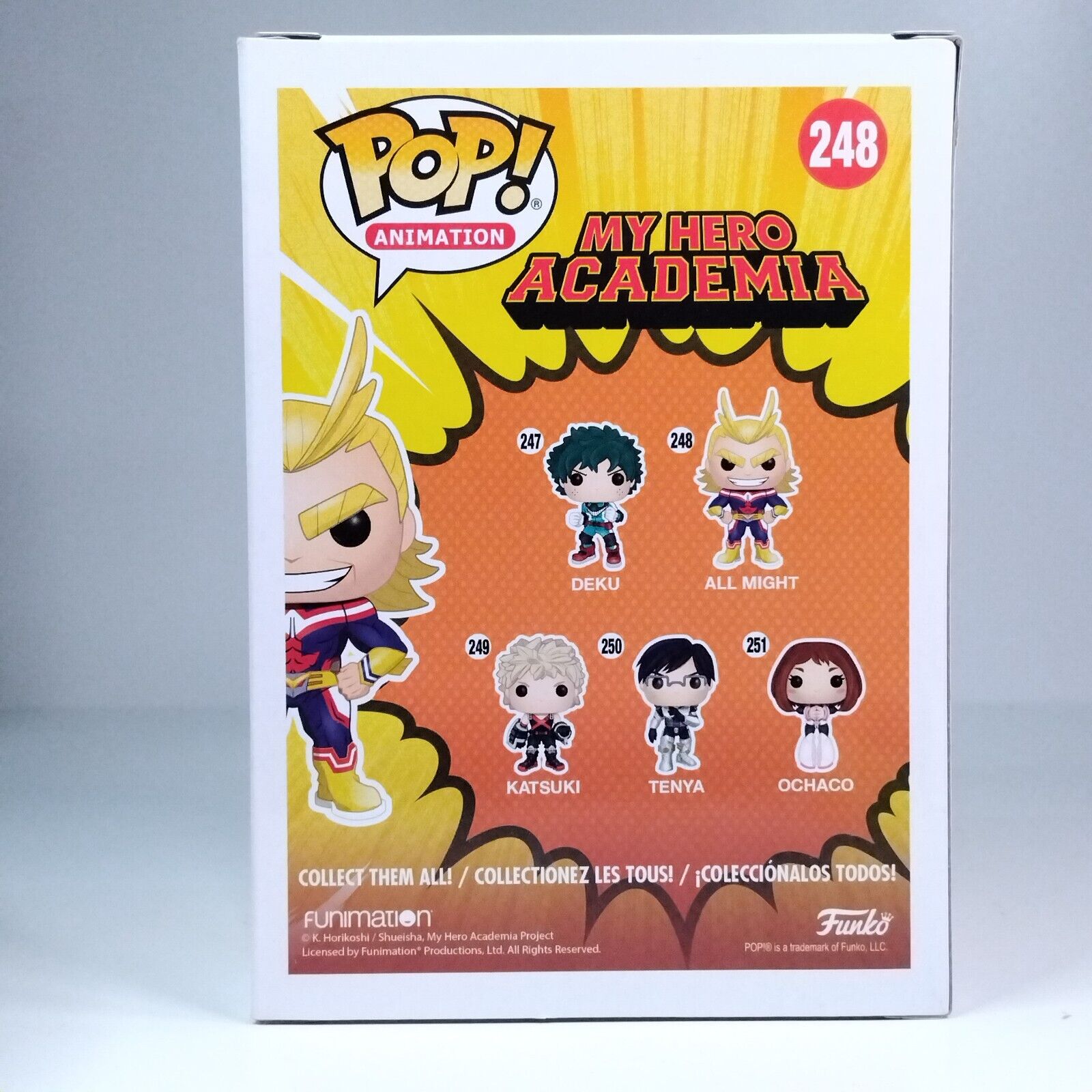 Funko Pop! Anime MHA My Hero Academia All Might Glows Funimation Exclusive #248