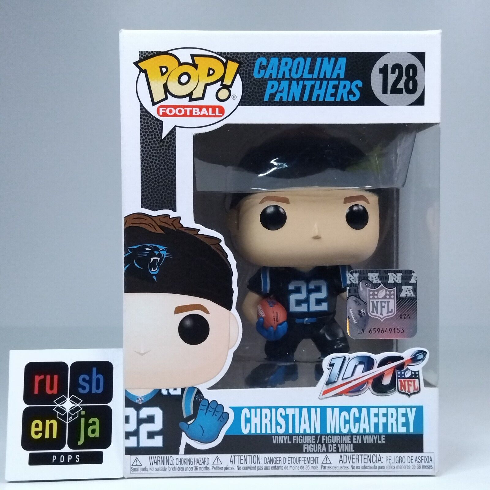 Funko Pop! Sports Football NFL Carolina Panthers Christian McCaffrey #128