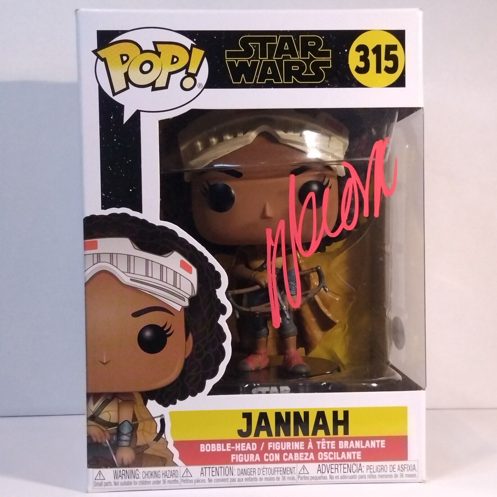 Funko Pop! Star Wars Jannah Signed Naomi Ackie COA #315 WS