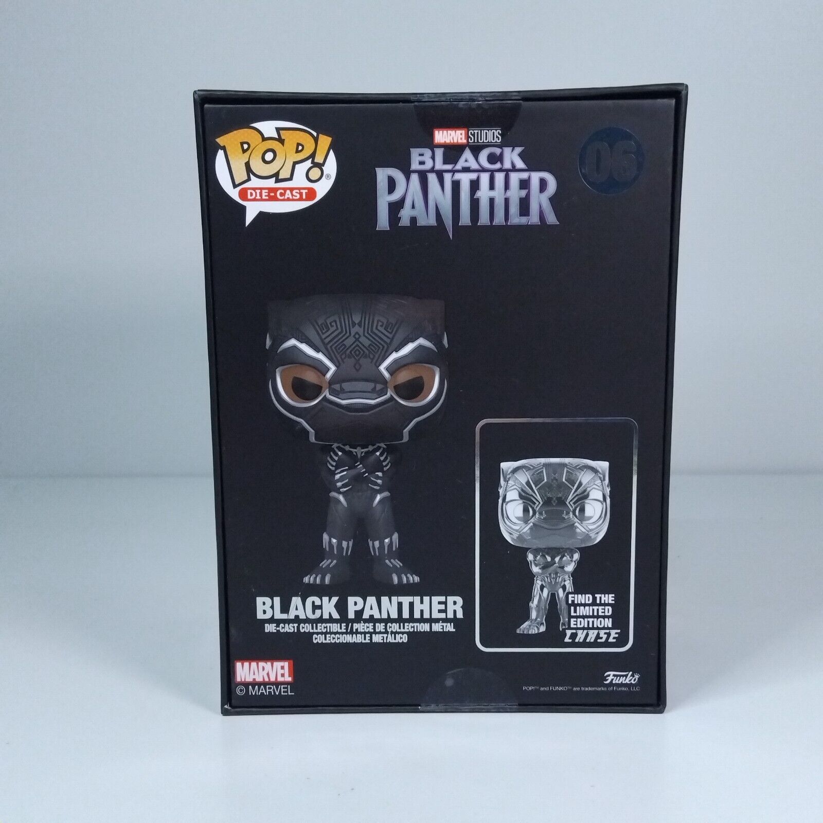 Funko Pop! Marvel Diecast Black Panther Common Unsealed But New #06