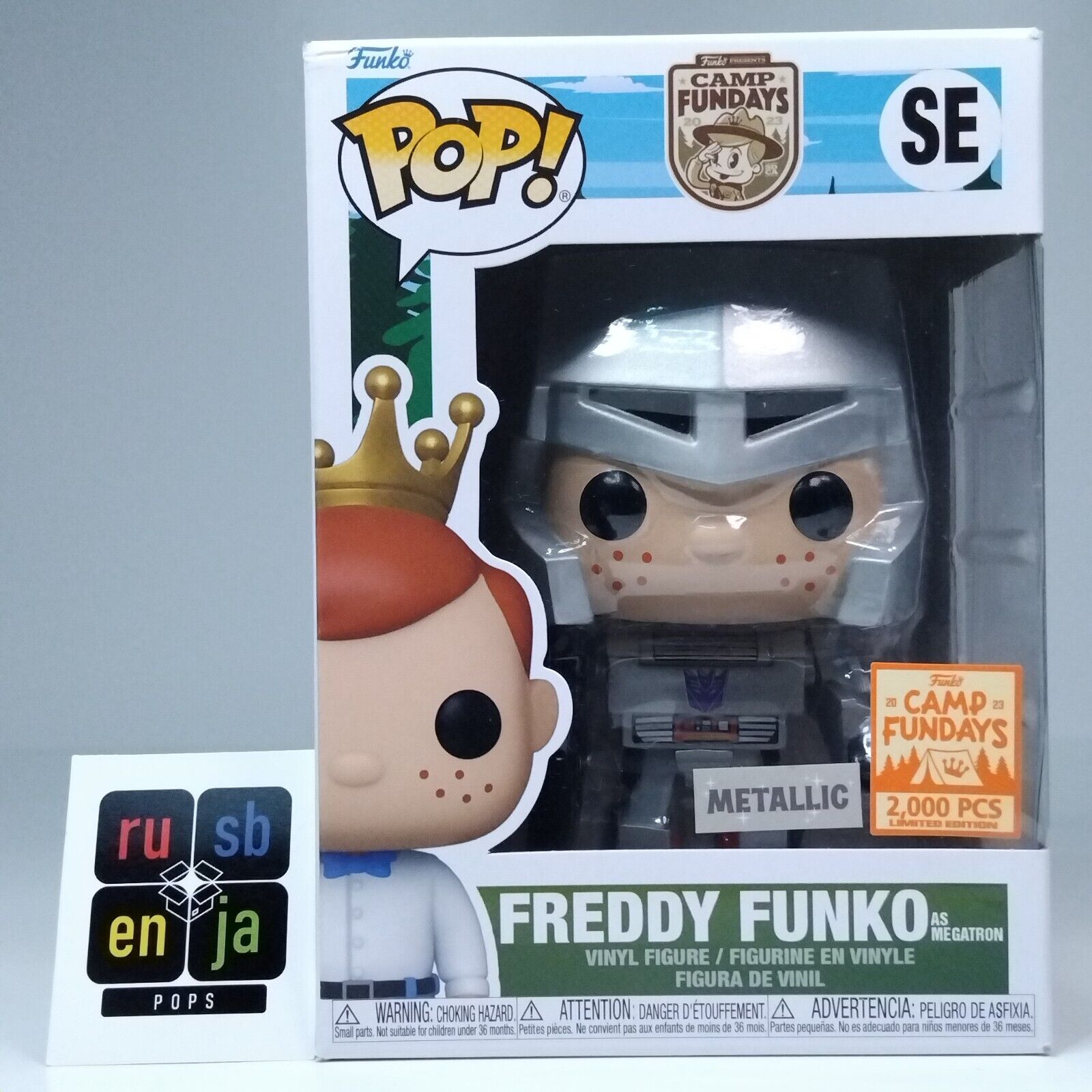 Funko Pop! Retro Toys Transformers Freddy Funko as Megatron Metallic 2,000 #SE