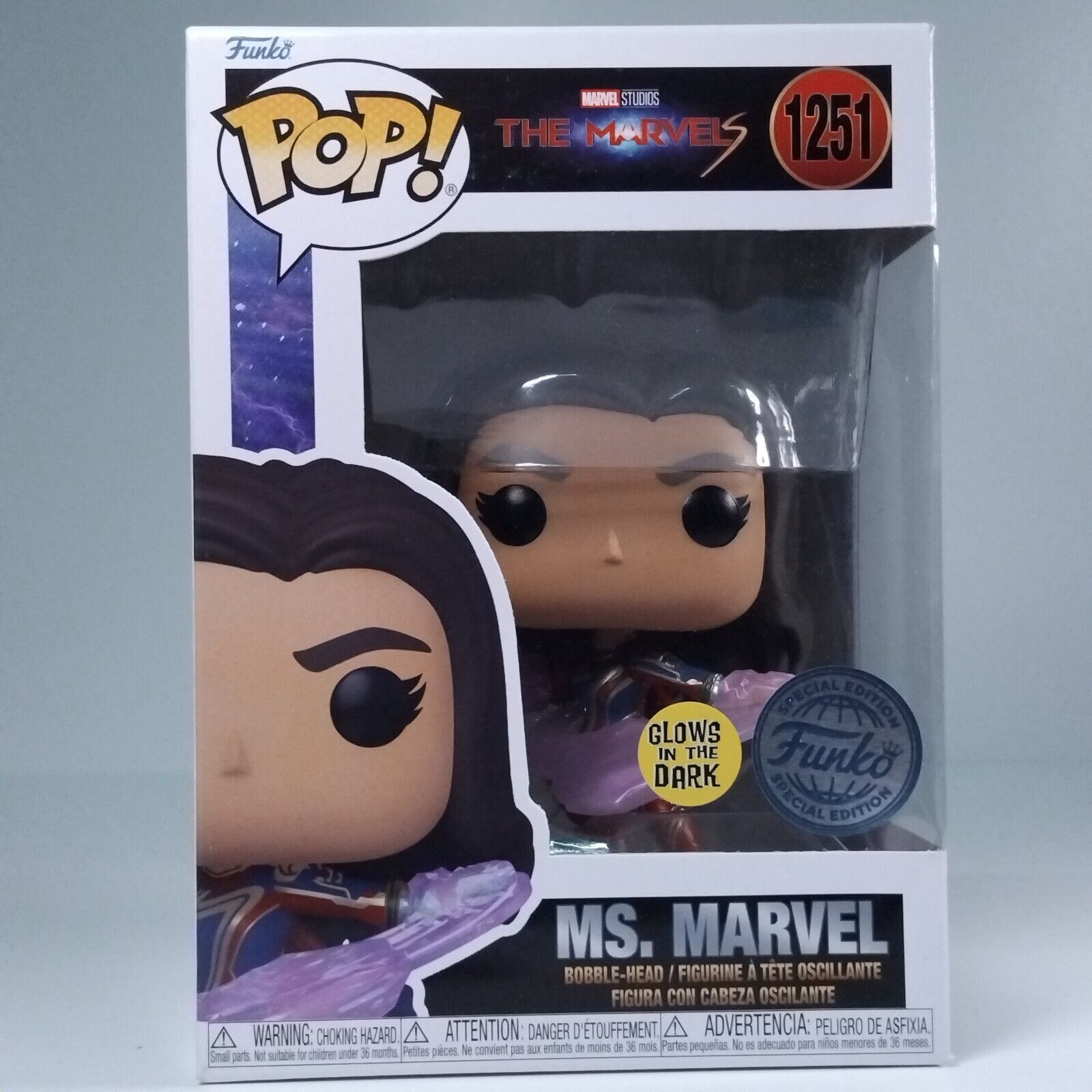 Funko Pop! Marvel Ms. Marvel Glows in Dark Special Edition #1251