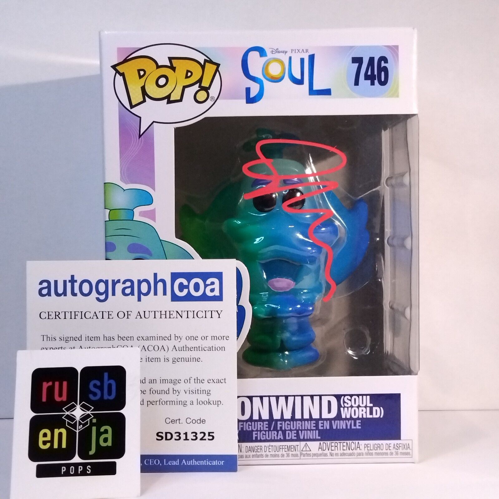 Funko Pop! Disney Soul Moonwind Soul World Signed Graham Norton COA #746 WS