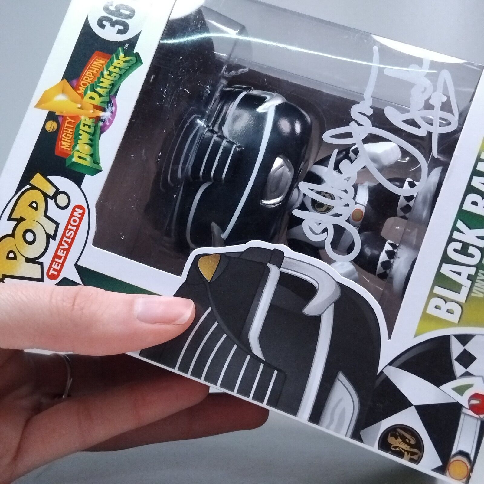 Funko Pop! TV Retro Power Rangers Black Ranger Walter Jones COA #361