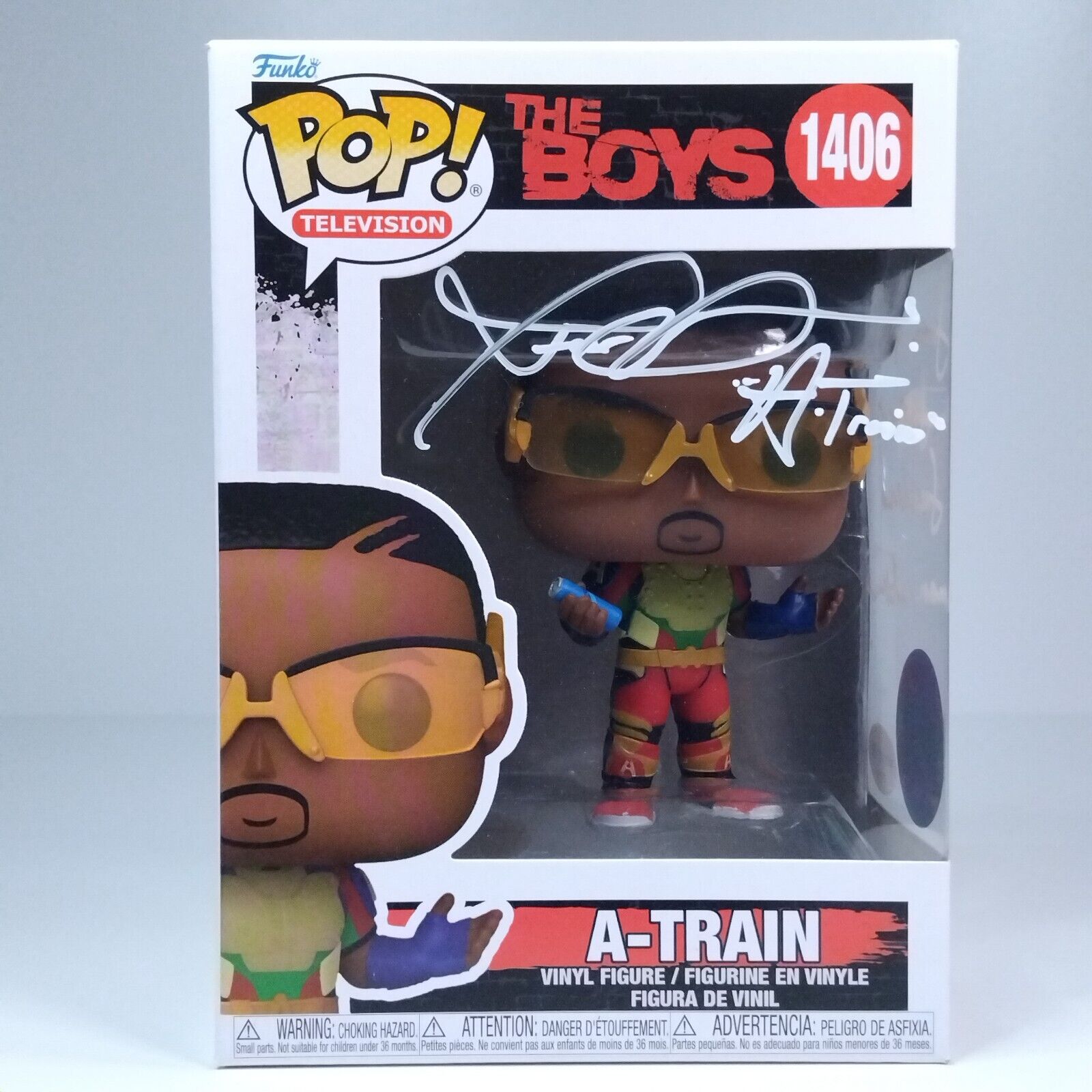 Funko Pop! TV The Boys A-Train Signed & Quote Jessie T Usher COA #1406