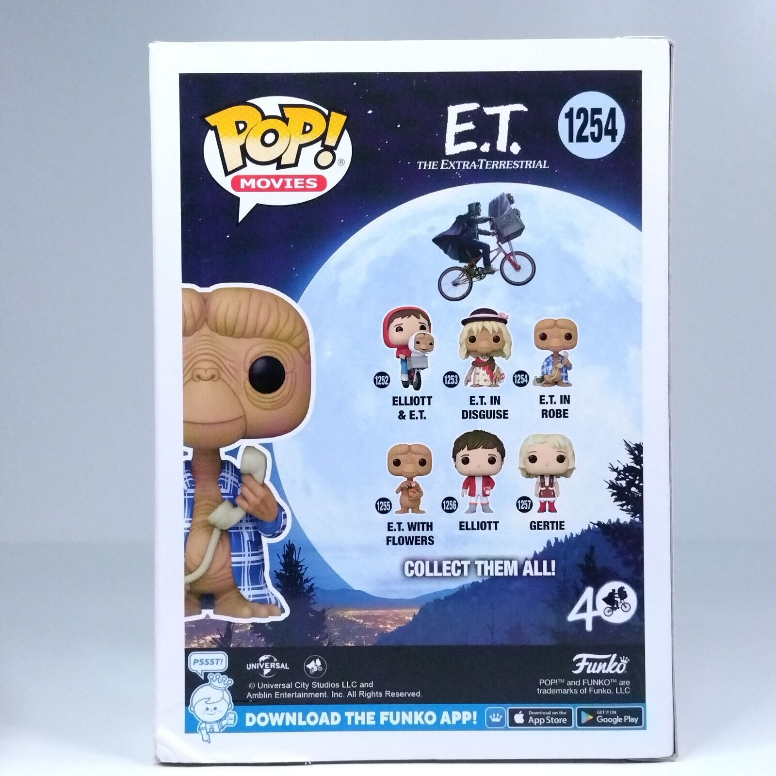 Funko Pop! Movies ET in Robe Signed Matthew De Meritt 7BAP COA #1254 BOX DAMAGE