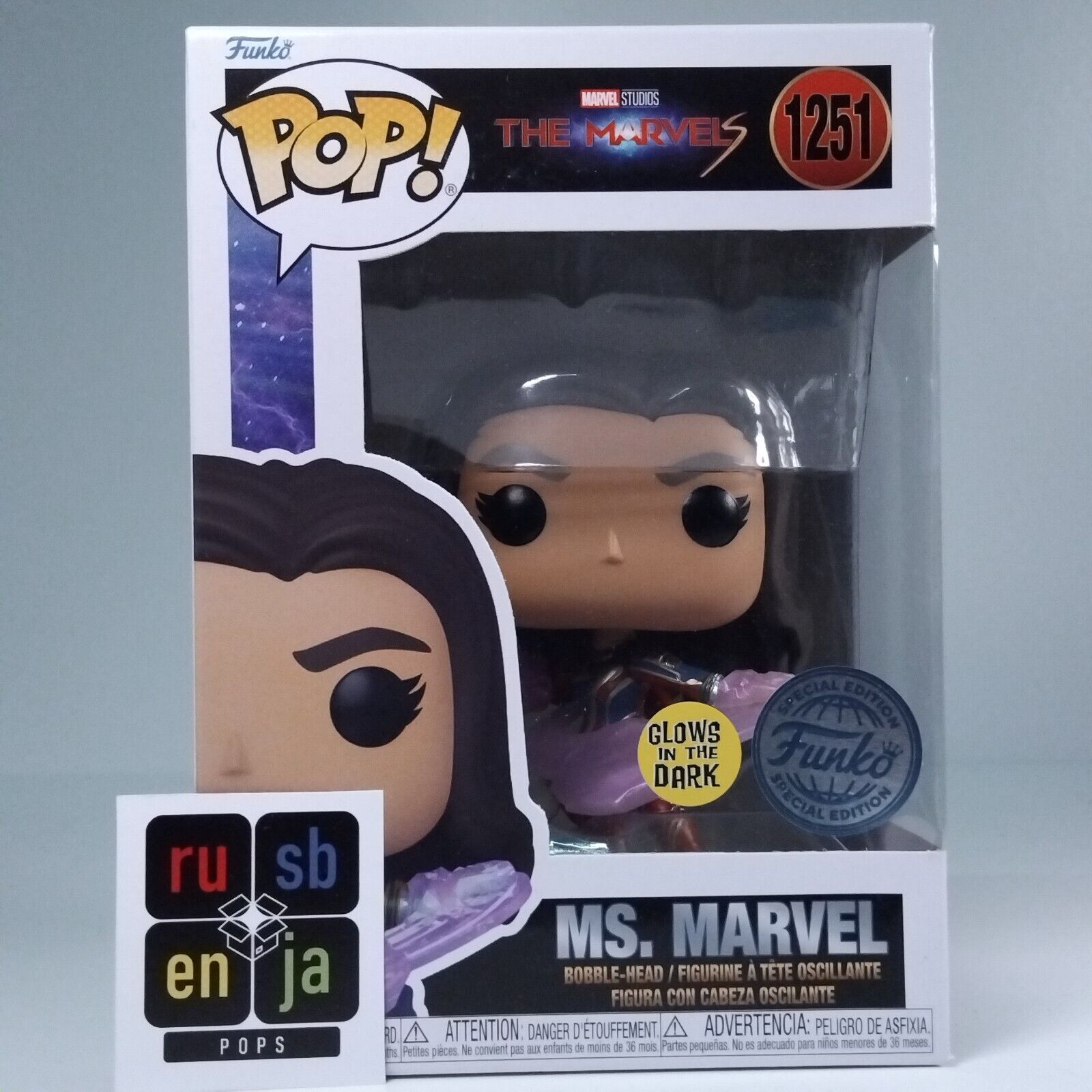 Funko Pop! Marvel Ms. Marvel Glows in Dark Special Edition #1251