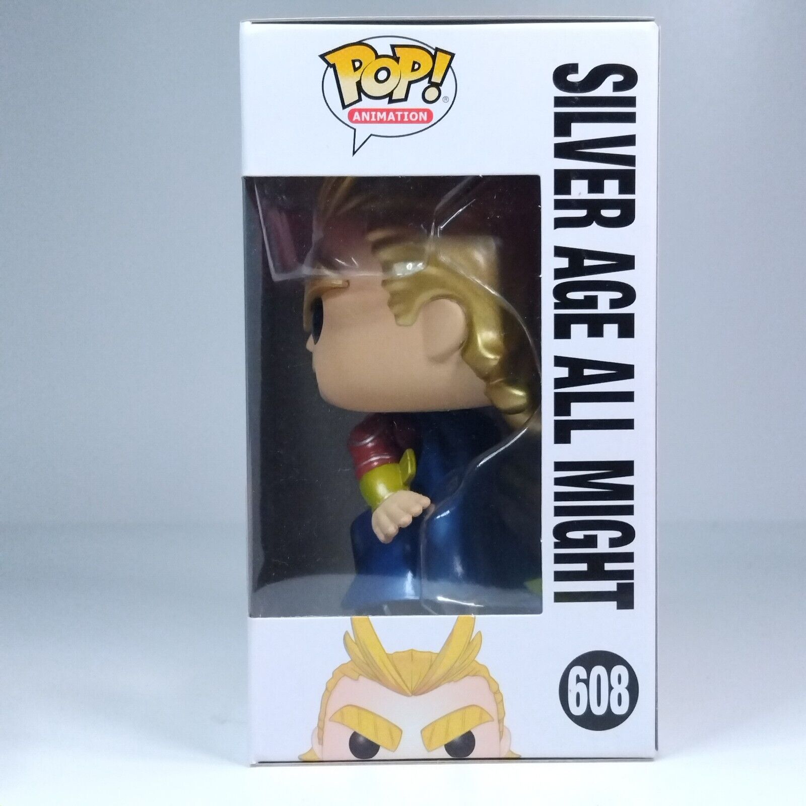 Funko Pop! Anime MHA My Hero Academia Silver Age All Might Metallic Barnes #608