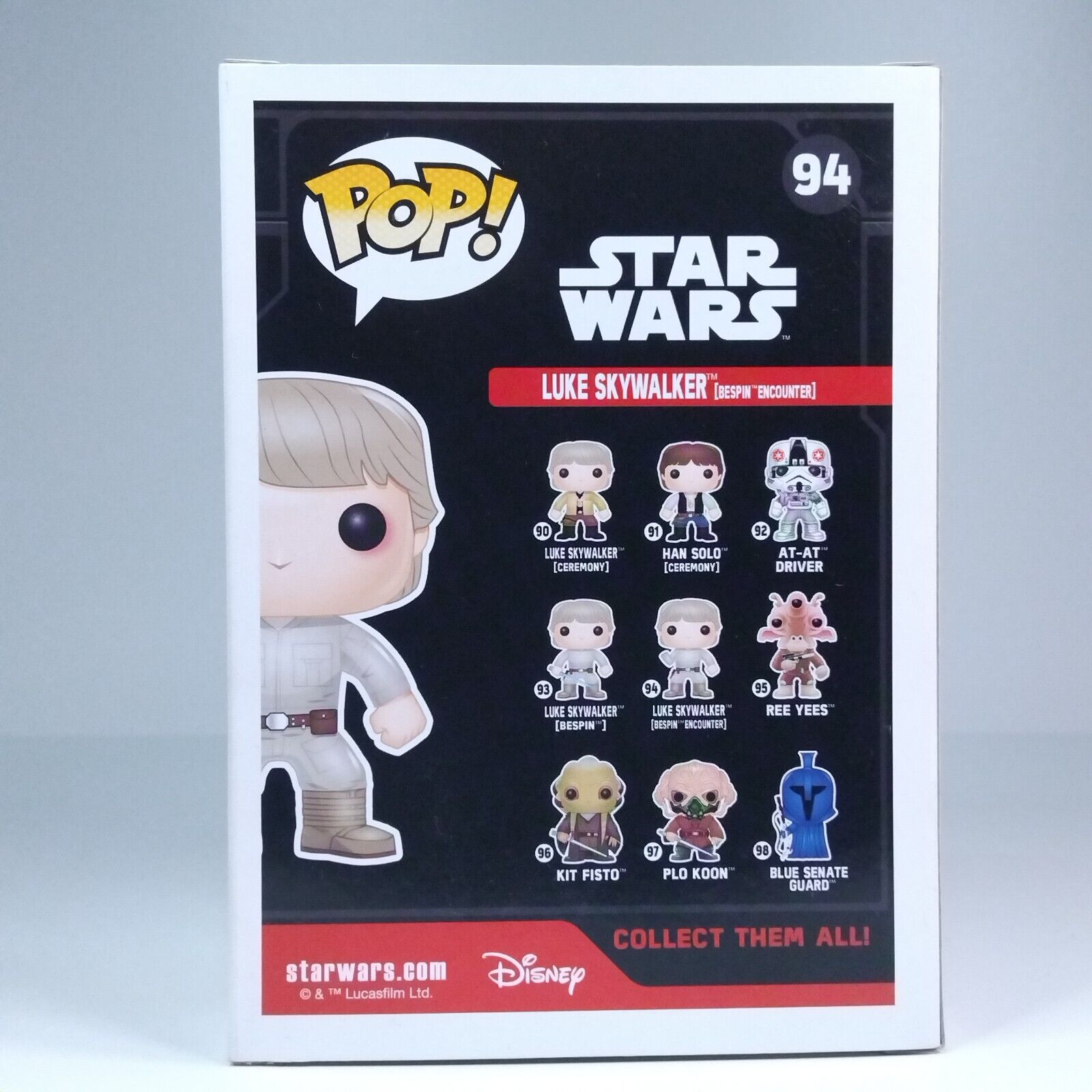 Funko Pop! Star Wars Luke Skywalker Bespin Encounter Celebration Sticker #94